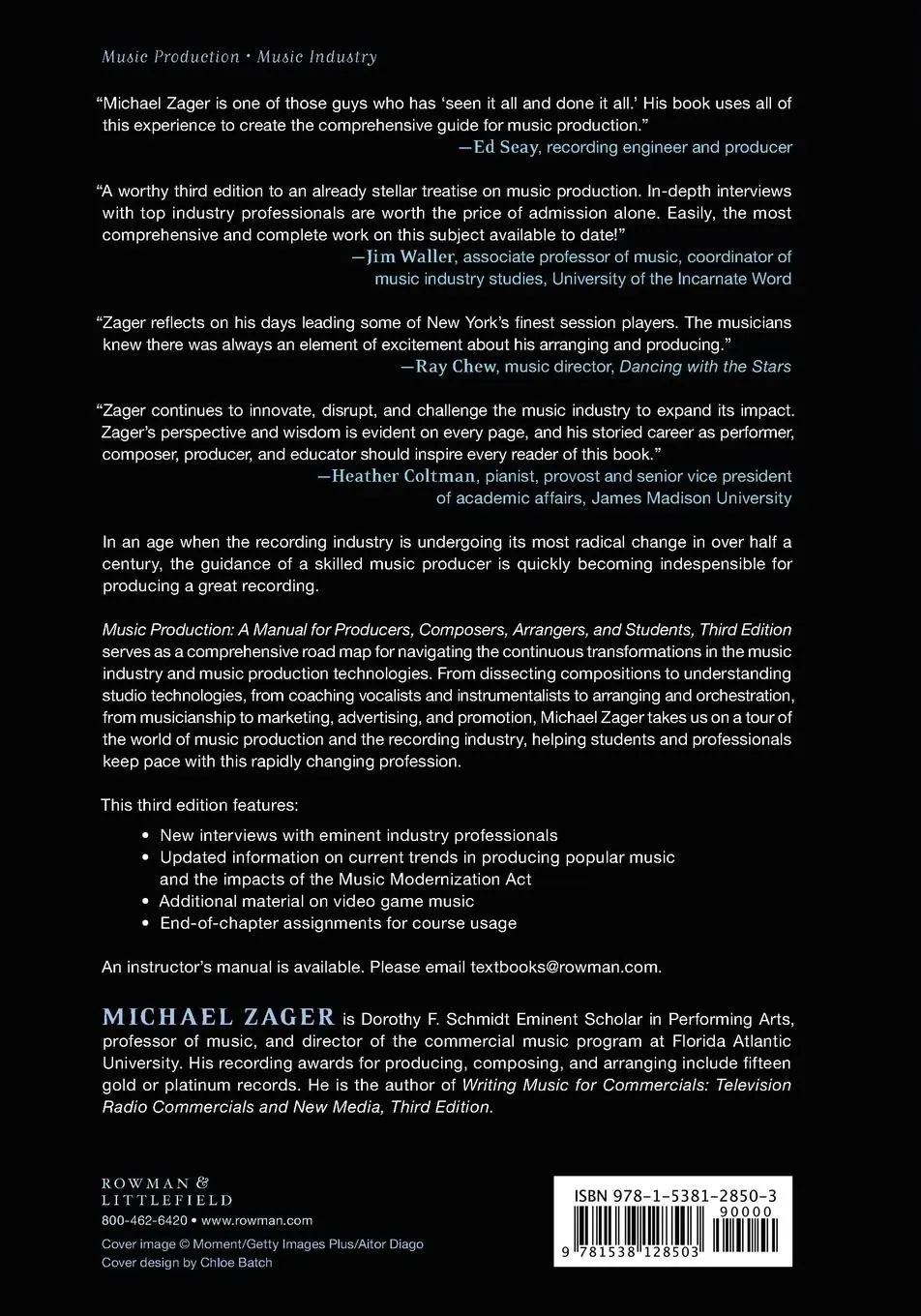 Rückseite: 9781538128503 | Music Production | Michael Zager | Taschenbuch | Englisch | 2021