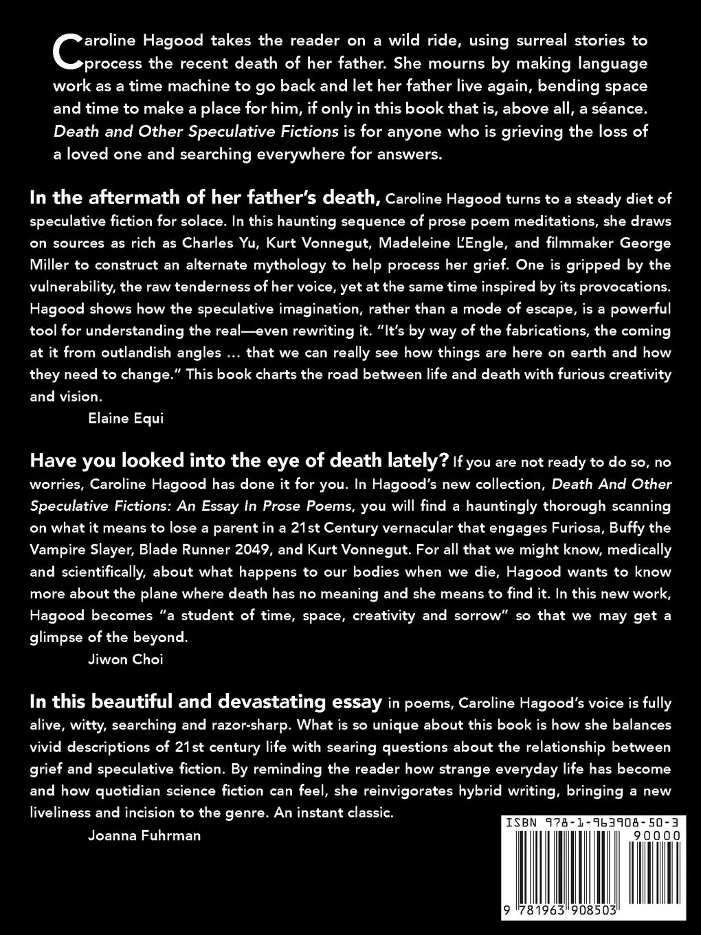 Rückseite: 9781963908503 | Death And Other Speculative Fictions | An Essay In Prose Poems | Buch