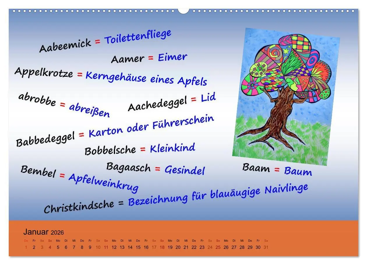 Bild: 9783457988503 | De Hessisch-Kalenner - hessisch babbele lerne in aam Johr...