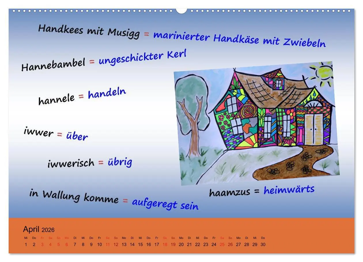 Bild: 9783457988503 | De Hessisch-Kalenner - hessisch babbele lerne in aam Johr...