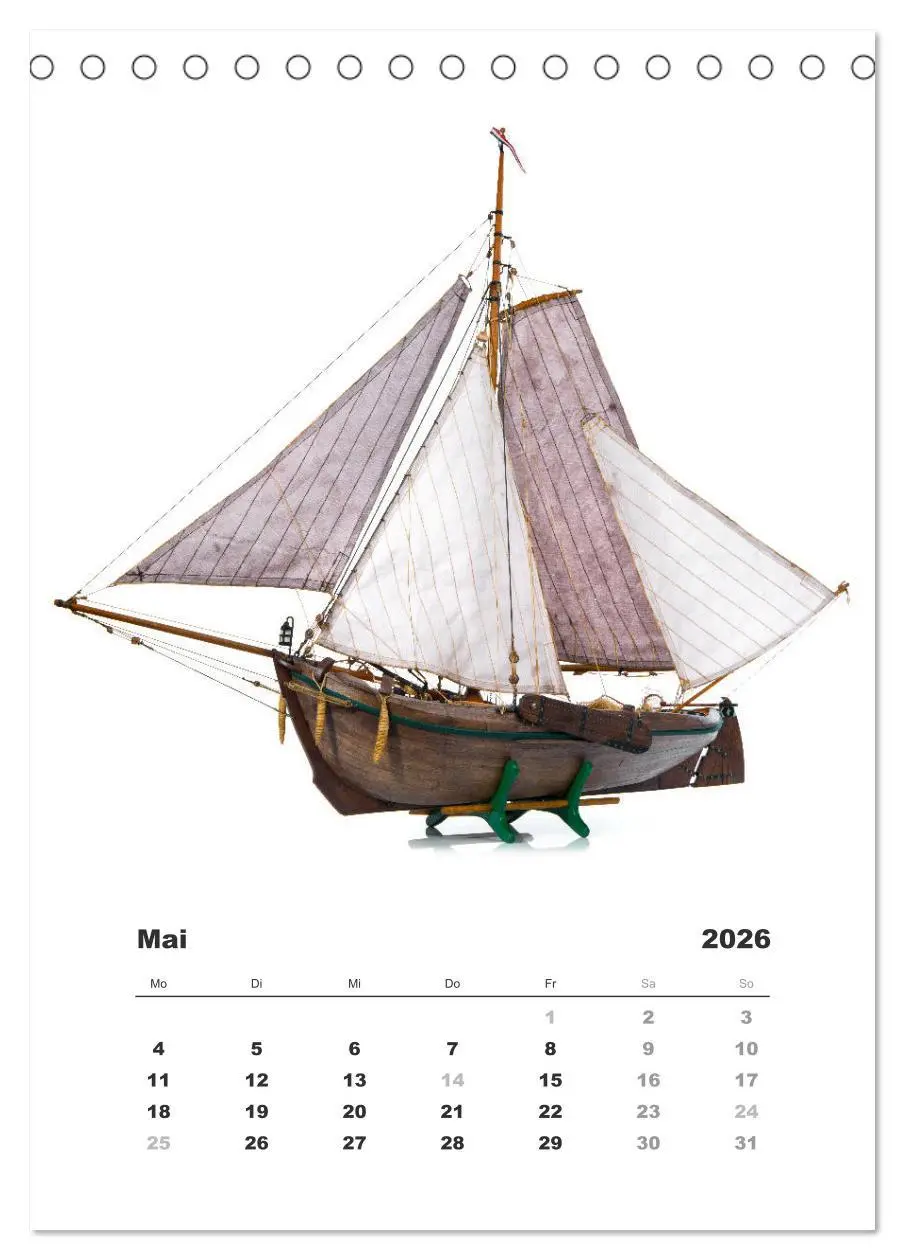 Bild: 9783516388503 | Historische Segelschiffe - Modellbau (Tischkalender 2026 DIN A5...