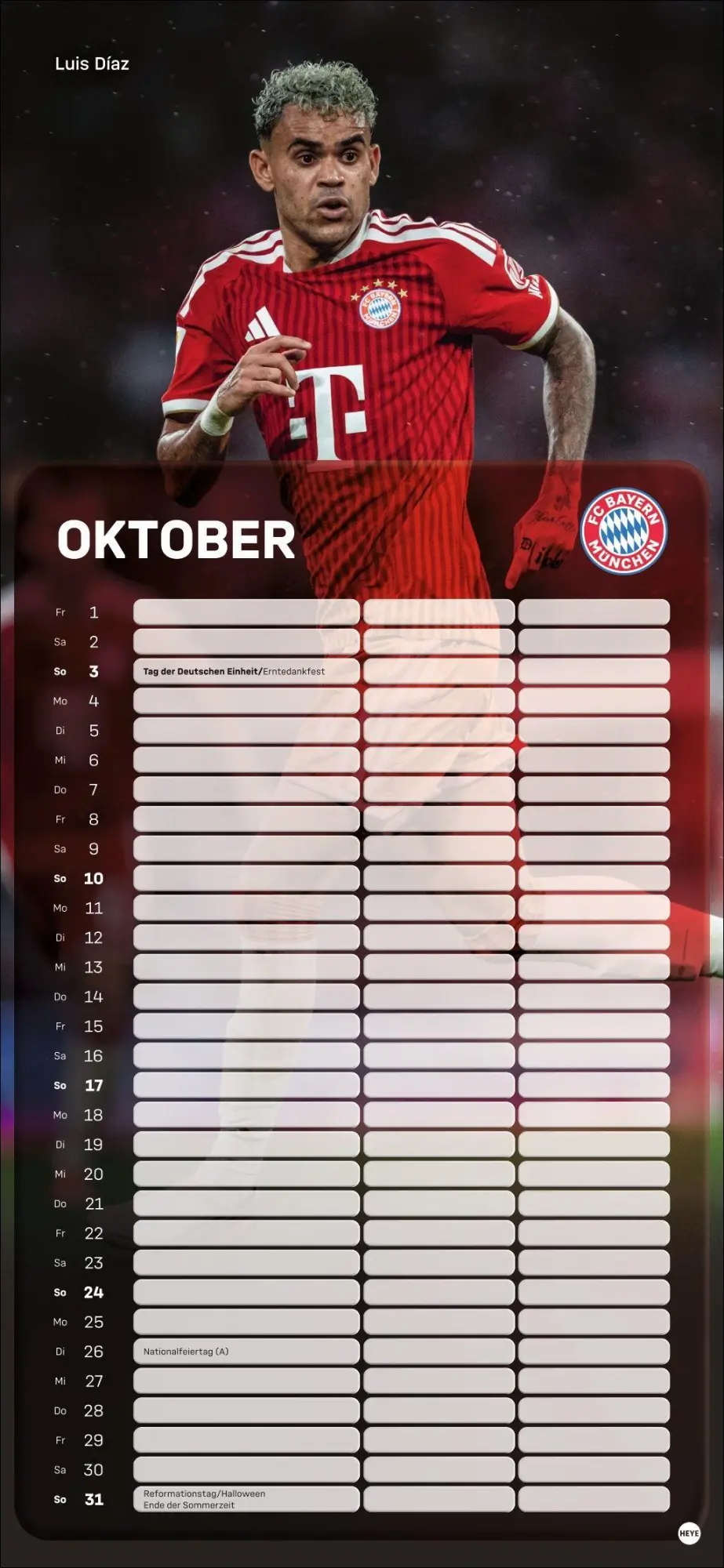 Bild: 9783756418503 | FC Bayern München Fanplaner 2027 | Heye | Kalender | Spiralbindung