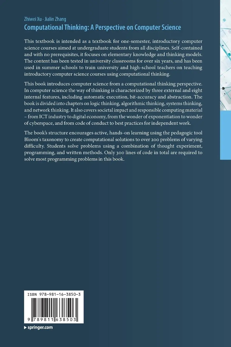 Rückseite: 9789811638503 | Computational Thinking: A Perspective on Computer Science | Buch