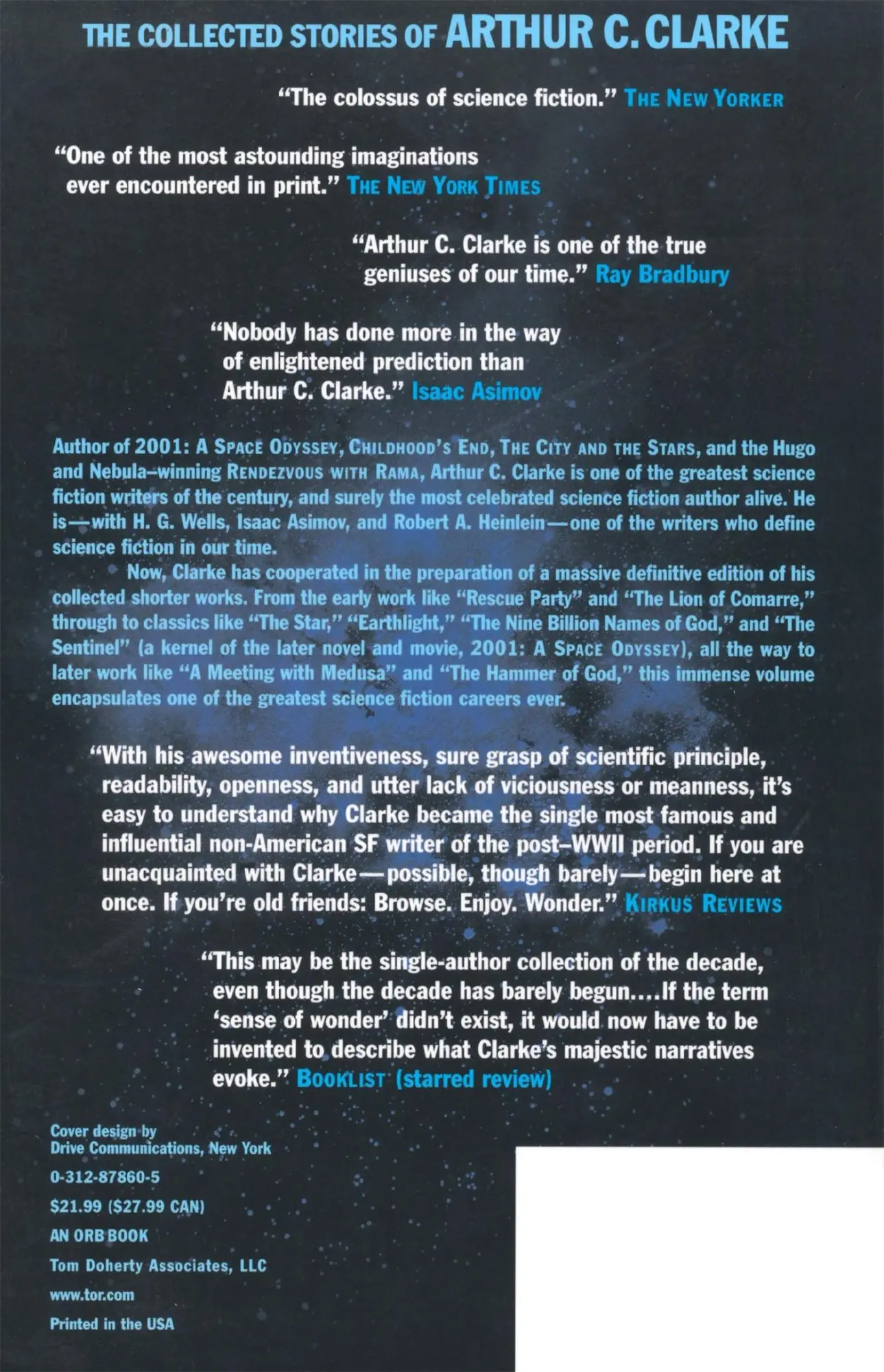 Rückseite: 9780312878603 | The Collected Stories of Arthur C. Clarke | Arthur Charles Clarke