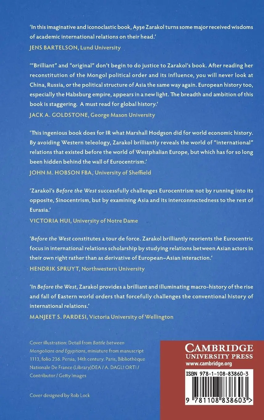 Rückseite: 9781108838603 | Before the West | Ay¿e Zarakol | Buch | Englisch | 2022
