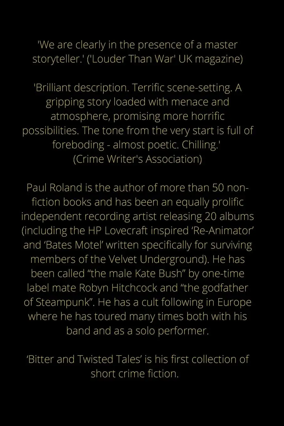 Rückseite: 9781716008603 | Bitter and Twisted Tales | Paul Roland | Taschenbuch | Englisch | 2022