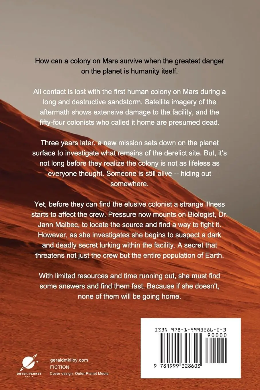 Rückseite: 9781999328603 | Colony One Mars | A SciFi Thriller | Gerald M Kilby | Taschenbuch