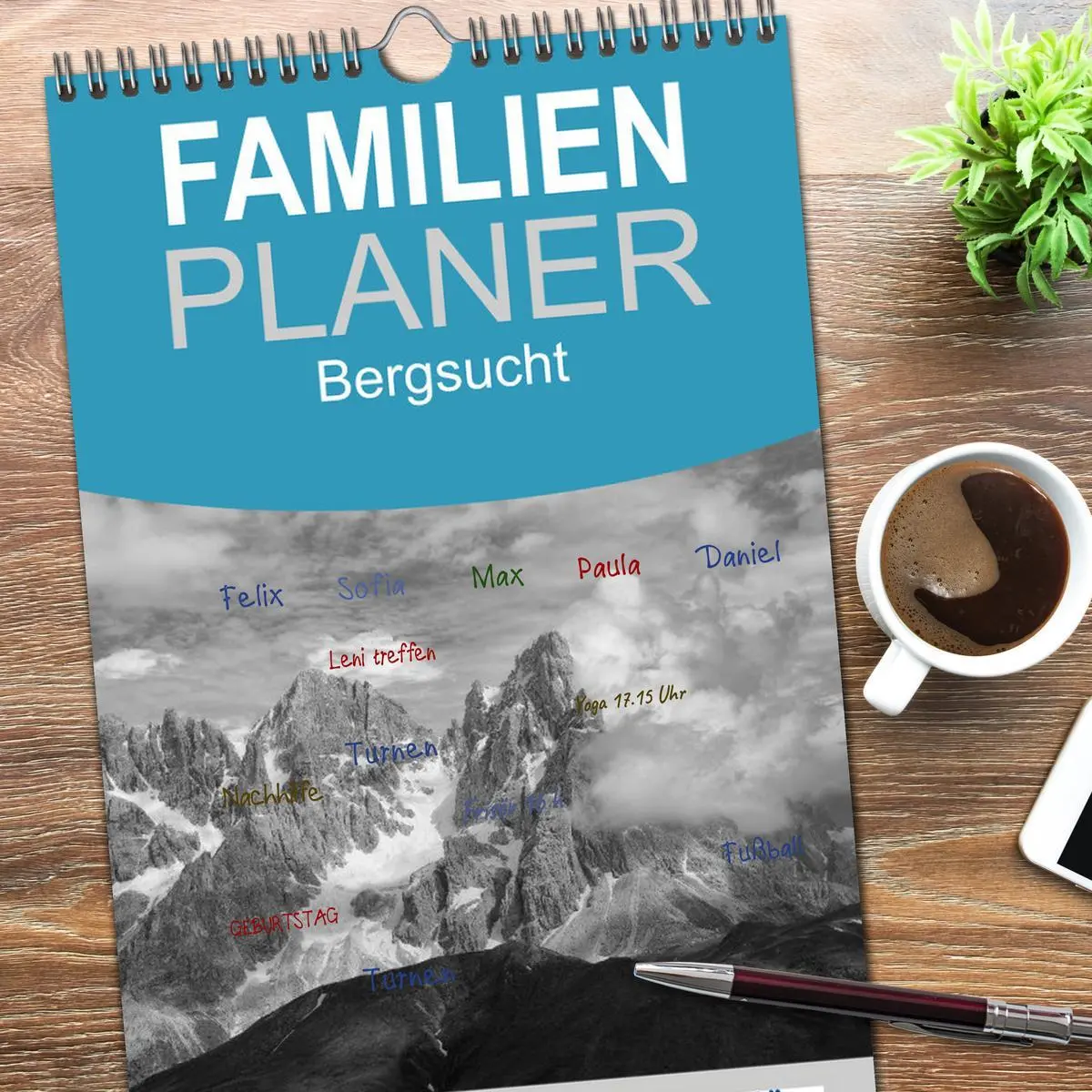 Bild: 9783516518603 | Familienplaner 2026 - Bergsucht 2026 mit 5 Spalten (Wandkalender,...