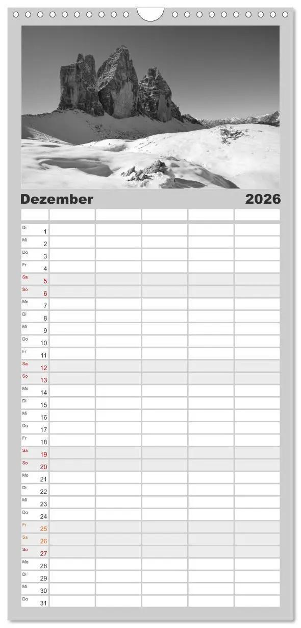 Bild: 9783516518603 | Familienplaner 2026 - Bergsucht 2026 mit 5 Spalten (Wandkalender,...