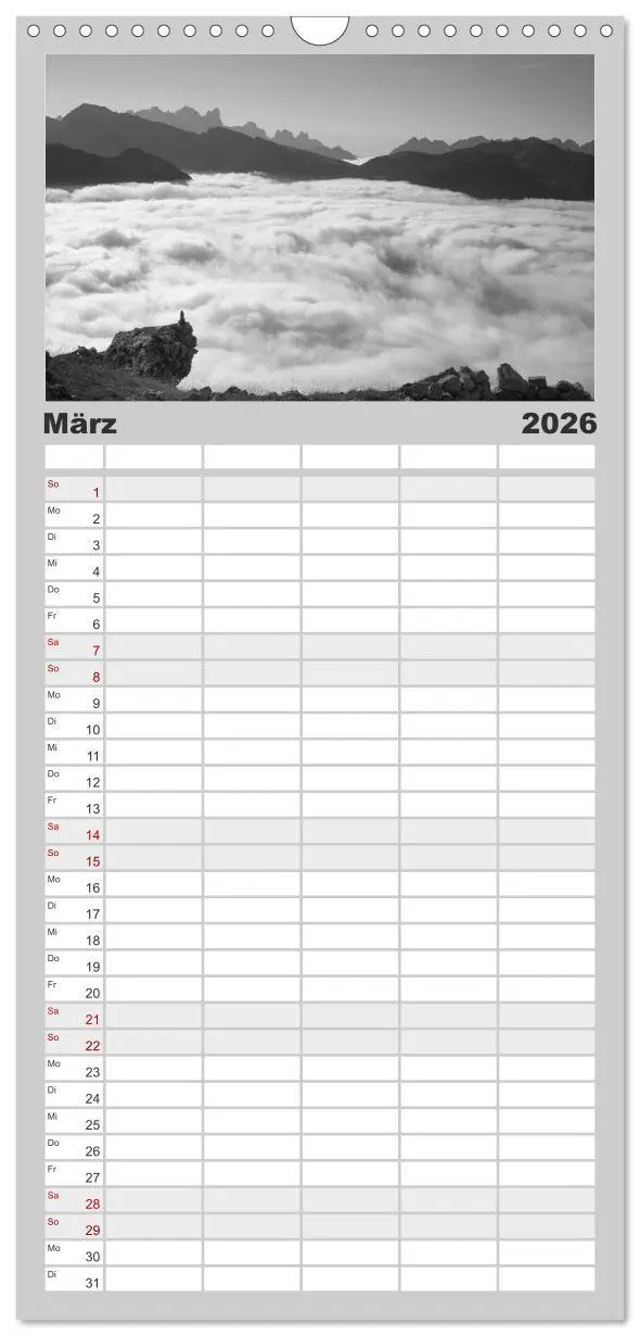 Bild: 9783516518603 | Familienplaner 2026 - Bergsucht 2026 mit 5 Spalten (Wandkalender,...