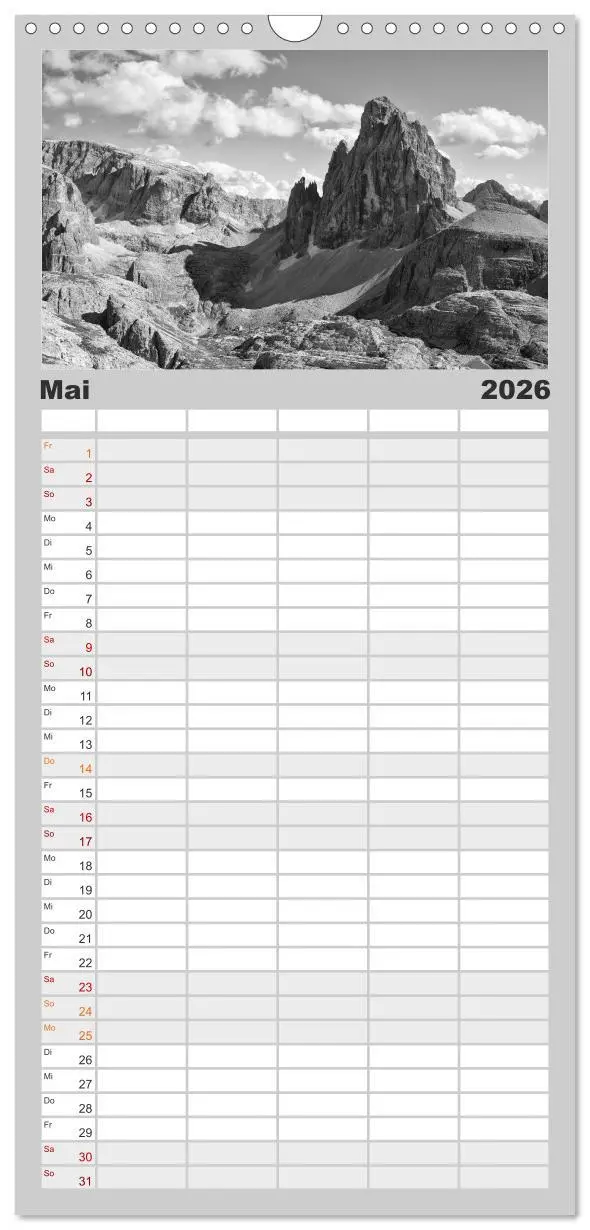 Bild: 9783516518603 | Familienplaner 2026 - Bergsucht 2026 mit 5 Spalten (Wandkalender,...