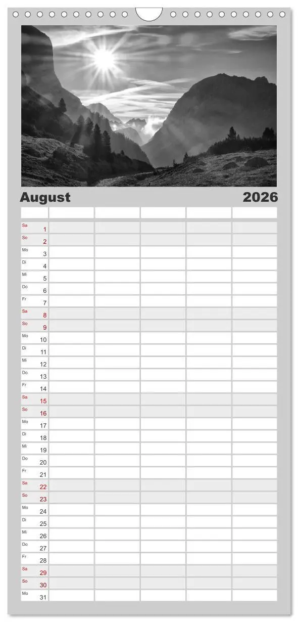 Bild: 9783516518603 | Familienplaner 2026 - Bergsucht 2026 mit 5 Spalten (Wandkalender,...