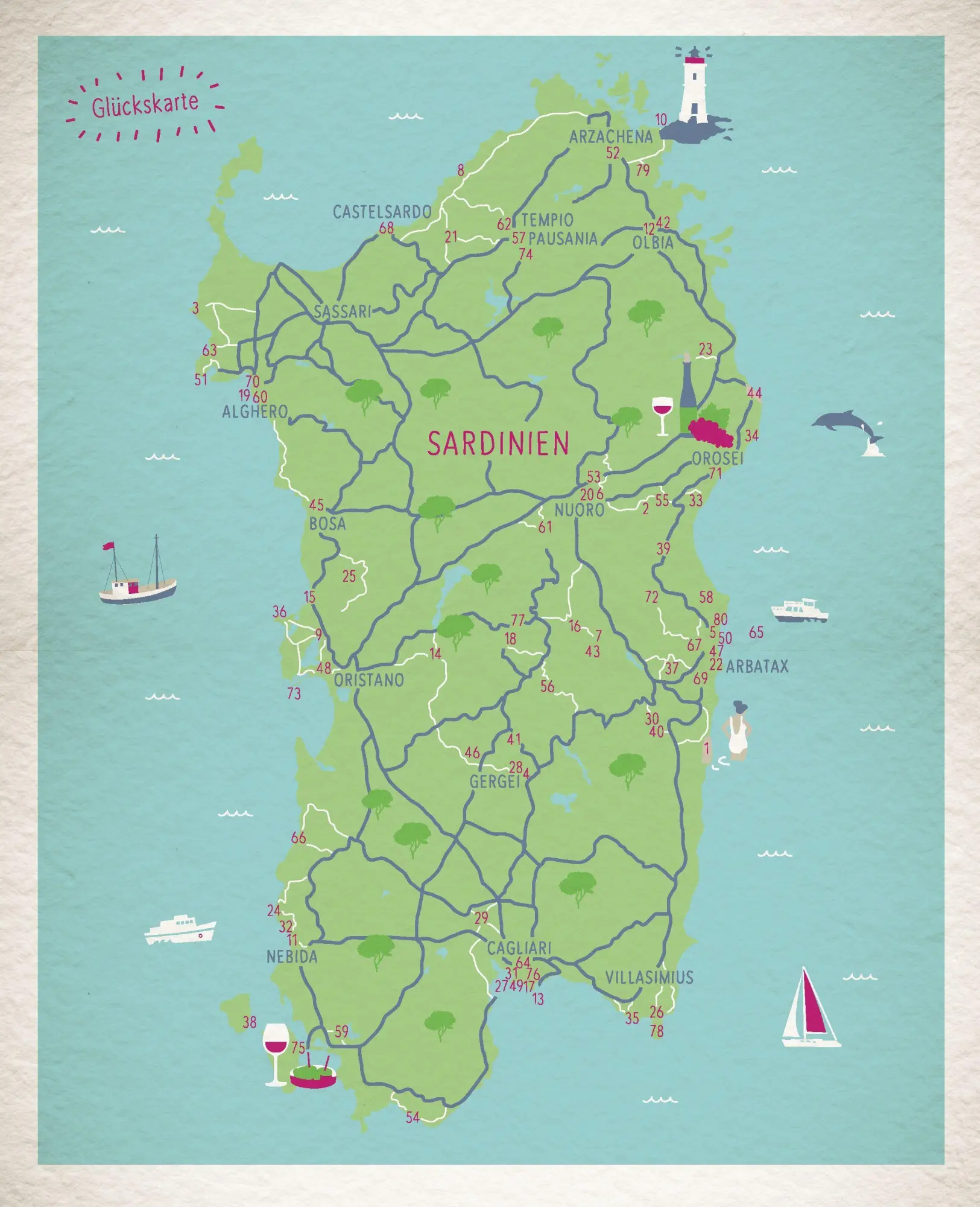 Bild: 9783770028603 | Glücksorte auf Sardinien | Christine Wolfangel | Taschenbuch | 168 S.