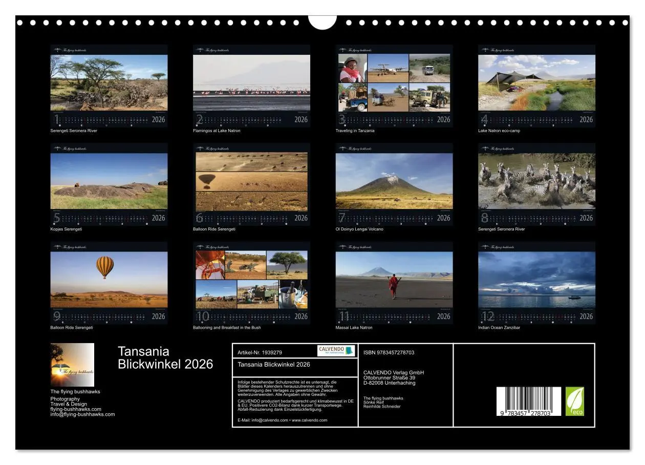 Bild: 9783457278703 | Tansania Blickwinkel 2026 (Wandkalender 2026 DIN A3 quer), CALVENDO...