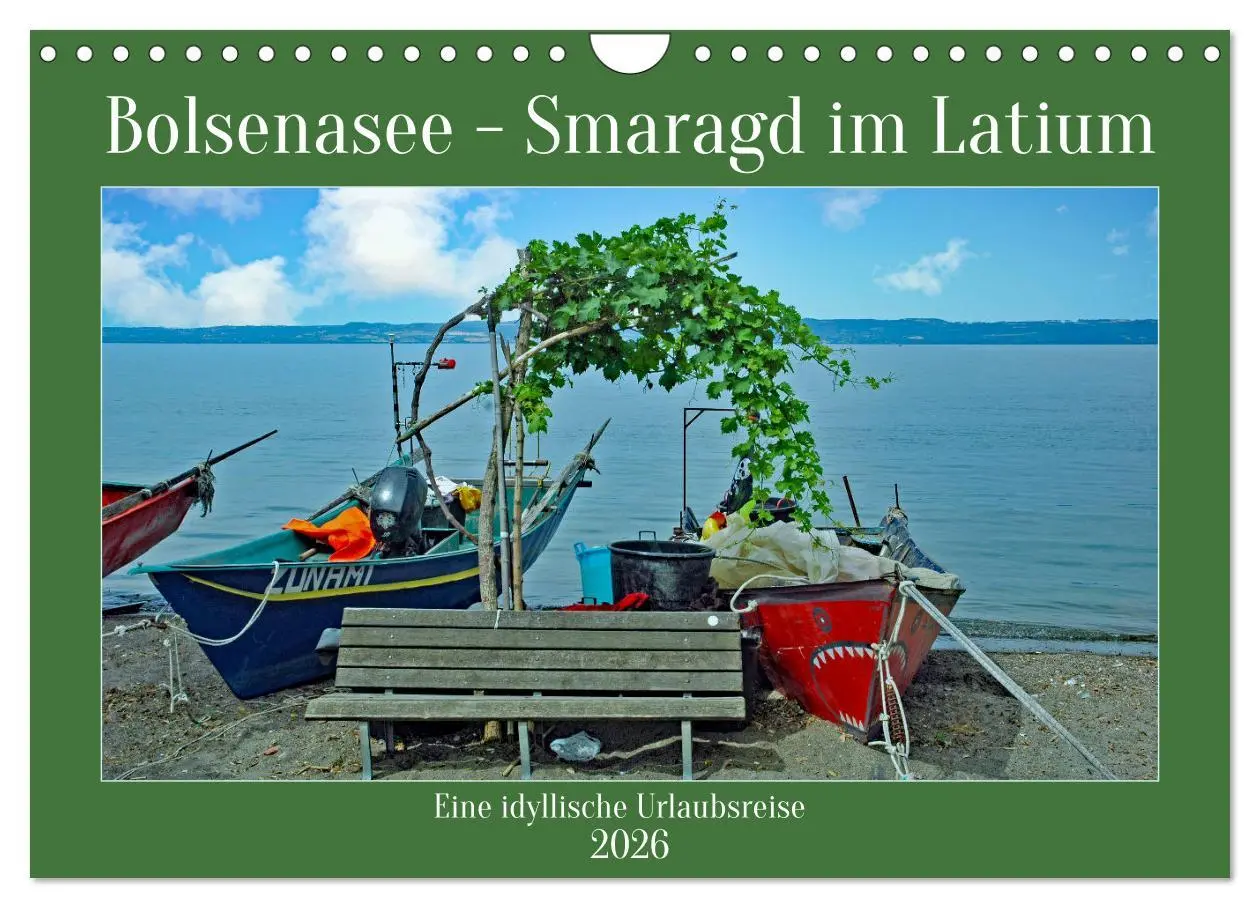 Cover: 9783457728703 | Bolsenasee Smaragd im Latium (Wandkalender 2026 DIN A4 quer),...