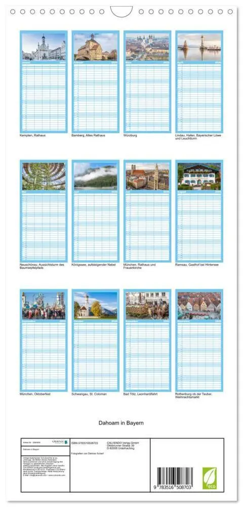 Bild: 9783516508703 | Familienplaner 2026 - Dahoam in Bayern mit 5 Spalten (Wandkalender,...