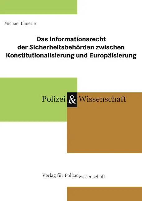 Cover: 9783866768703 | Das Informationsrecht der Sicherheitsbehörden zwischen...