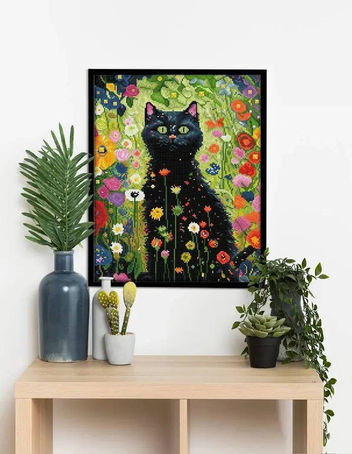 Bild: 4895225938803 | DIAMOND DOTZ - Diamond Painting Katze im Garten | Kit (Bastelset)