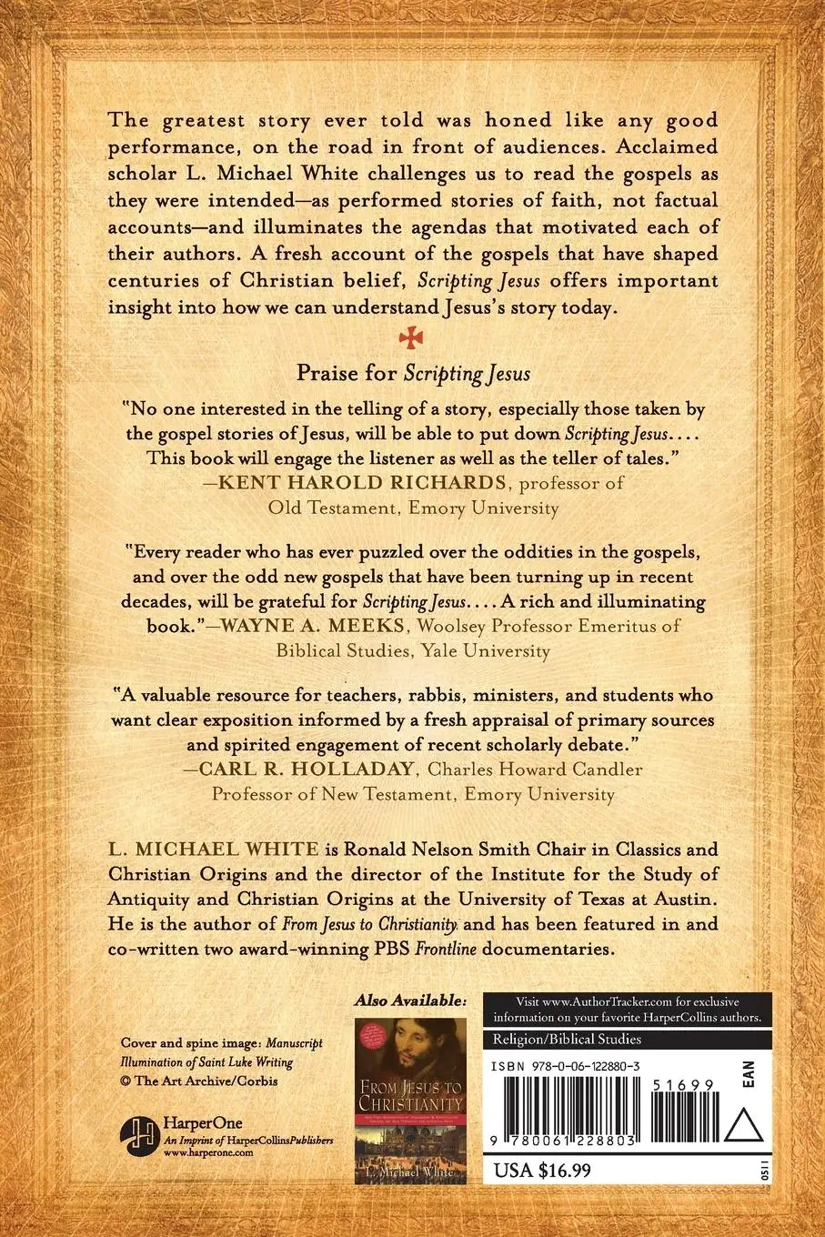 Rückseite: 9780061228803 | Scripting Jesus | L Michael White | Taschenbuch | Englisch | 2020