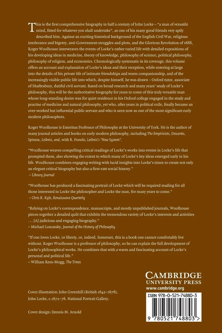 Rückseite: 9780521748803 | Locke | A Biography | Roger Woolhouse | Taschenbuch | Englisch | 2014