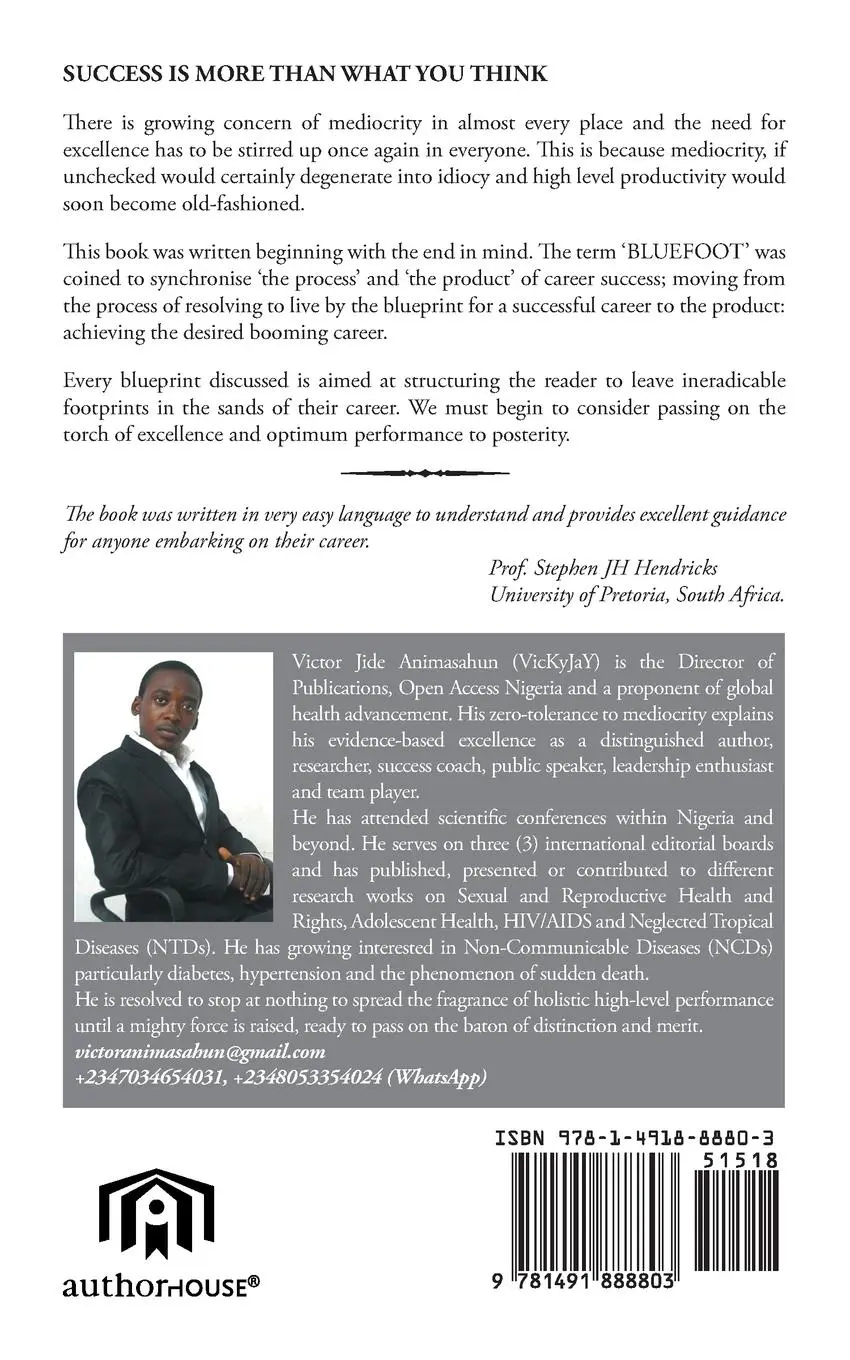 Rückseite: 9781491888803 | Bluefoot | Blueprint for a Succesful Career | Victor Jide Animasahun