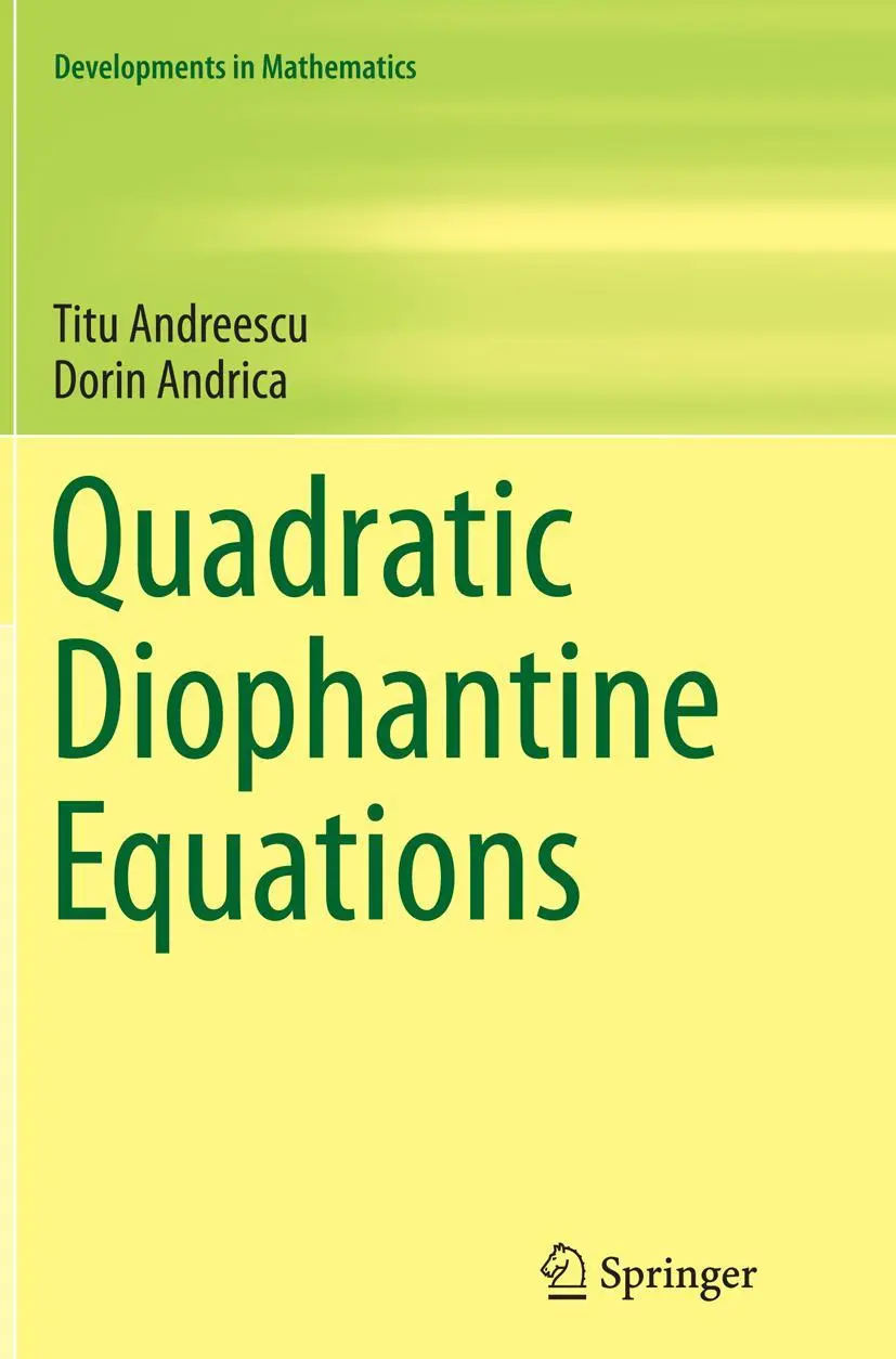 Cover: 9781493938803 | Quadratic Diophantine Equations | Dorin Andrica (u. a.) | Taschenbuch