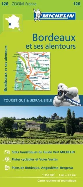 Cover: 9782067208803 | Bordeaux &amp; surrounding areas - Zoom Map 126 | Map | Michelin | 2019