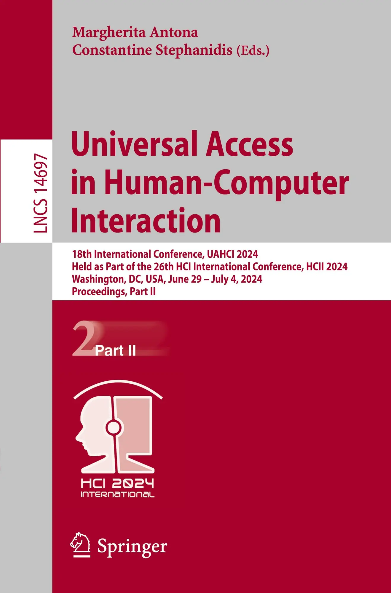 Universal Access in Human-Computer Interaction: 18th International Conference, UAHCI 2024, Held as Part of the 26th HCI International Conference, HCII ... Notes in Computer Science, Band 14697)