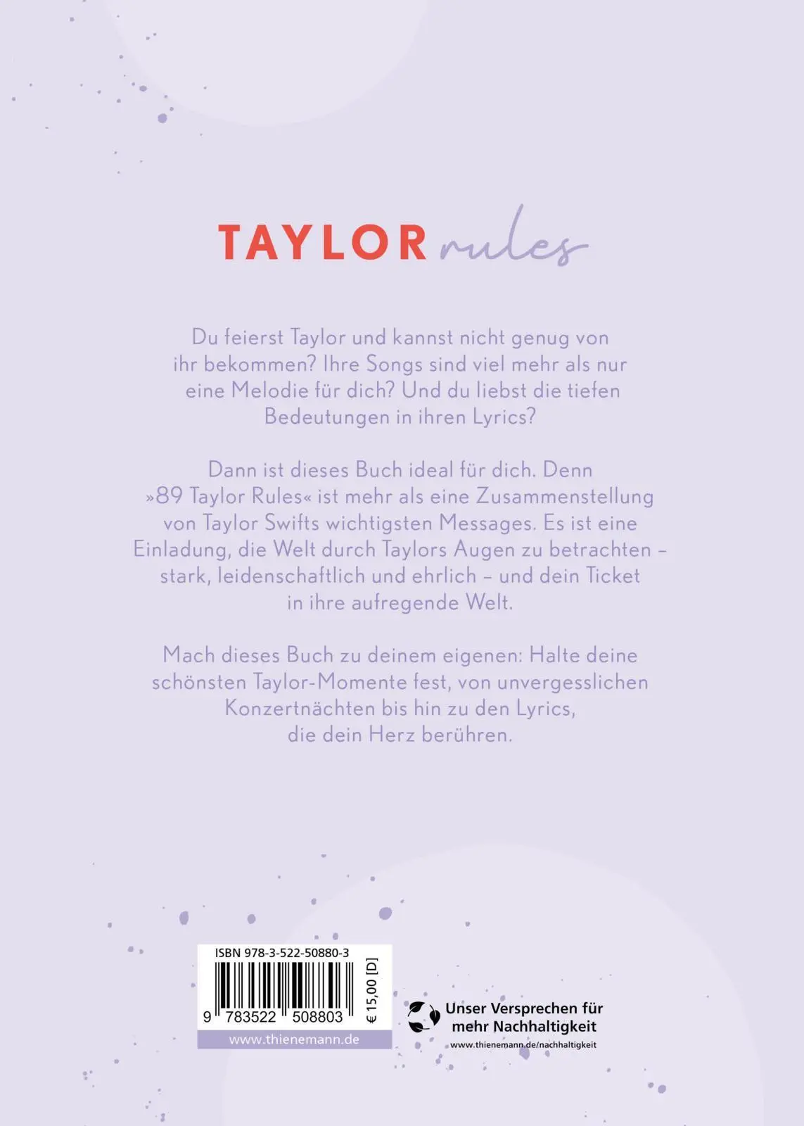 Rückseite: 9783522508803 | 89 Taylor Rules | Michalis Pantelouris (u. a.) | Taschenbuch | 192 S.