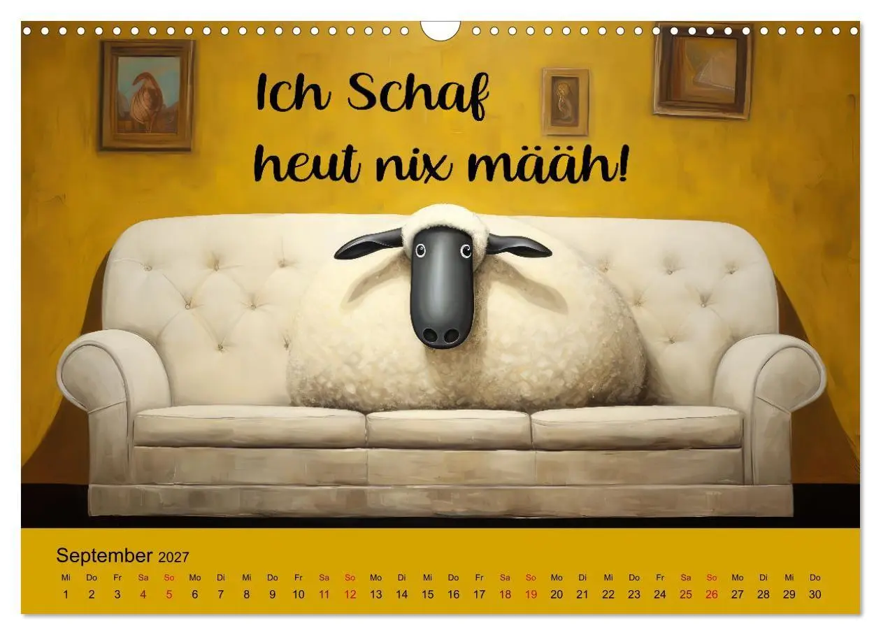 Bild: 9783569208803 | Schafsprüche (Wandkalender 2027 DIN A3 quer), CALVENDO Monatskalender