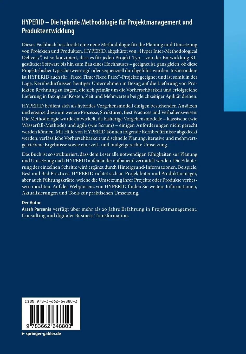 Rückseite: 9783662648803 | HYPERID - Die hybride Methodologie für Projektmanagement und...