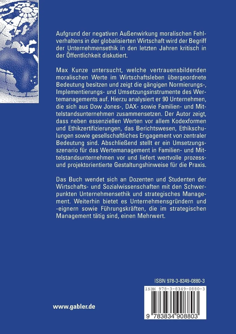 Rückseite: 9783834908803 | Unternehmensethik und Wertemanagement in Familien- und...