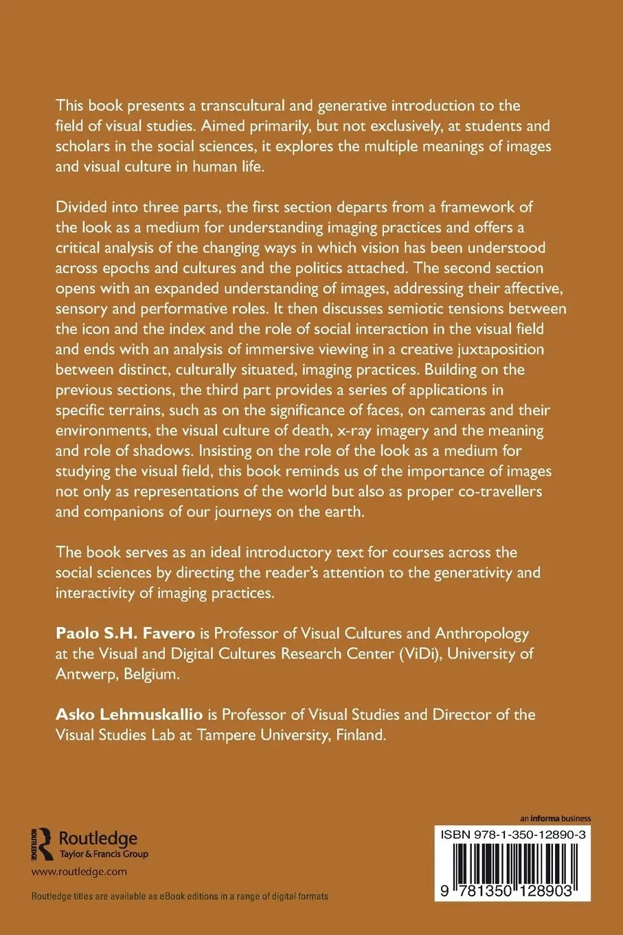 Rückseite: 9781350128903 | Visual Studies | A Social Scientific Perspective | Favero (u. a.)
