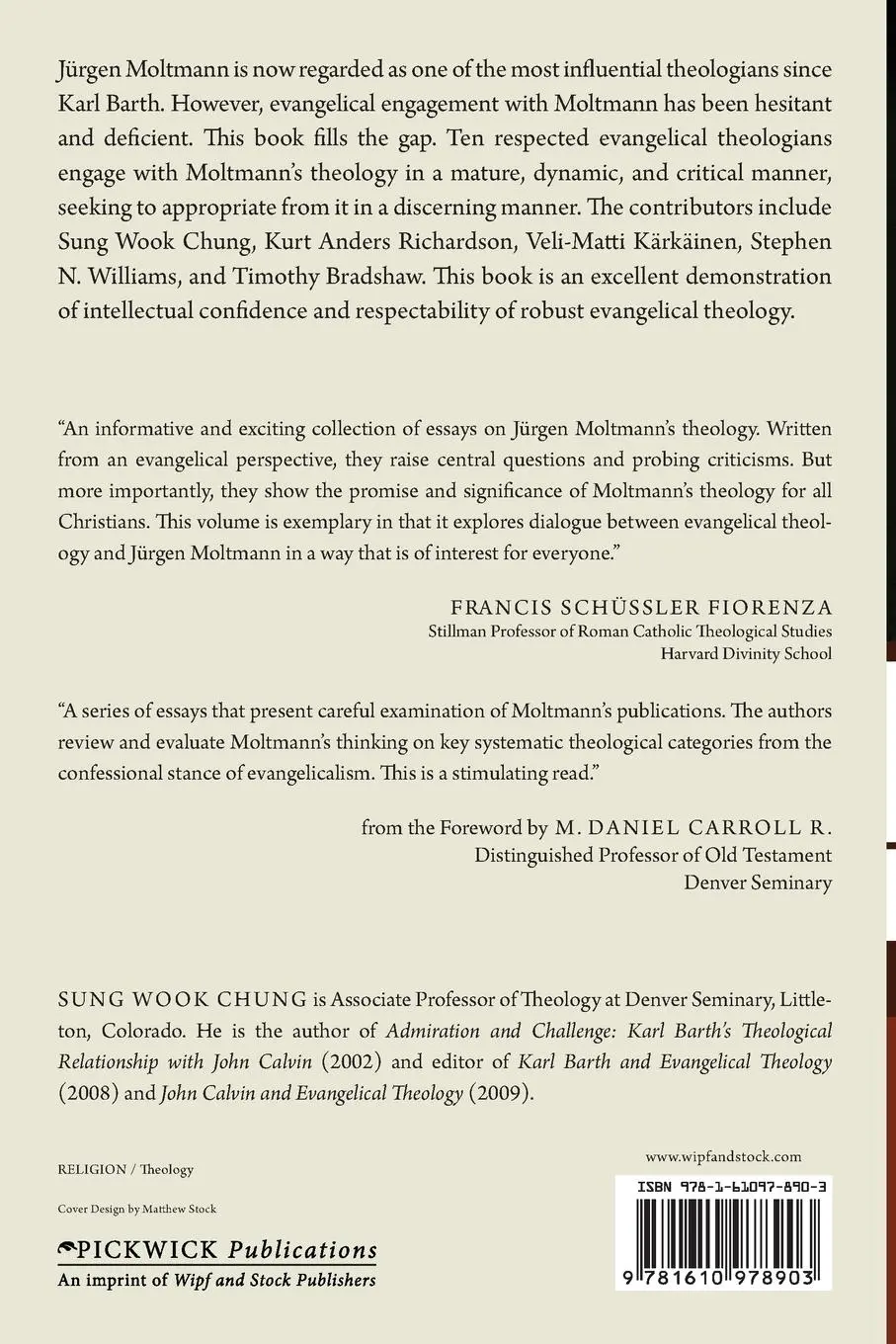 Rückseite: 9781610978903 | Jürgen Moltmann and Evangelical Theology | Sung Wook Chung | Buch