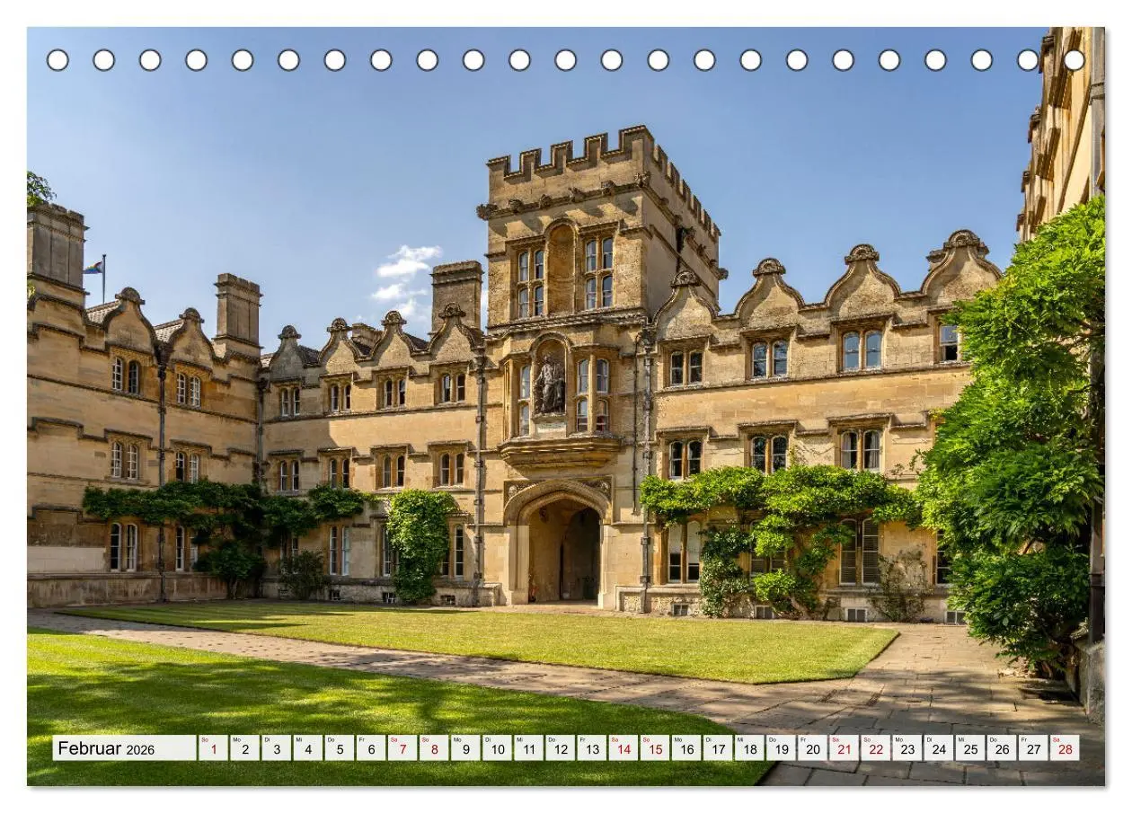 Bild: 9783457498903 | England - Oxford (Tischkalender 2026 DIN A5 quer), CALVENDO...