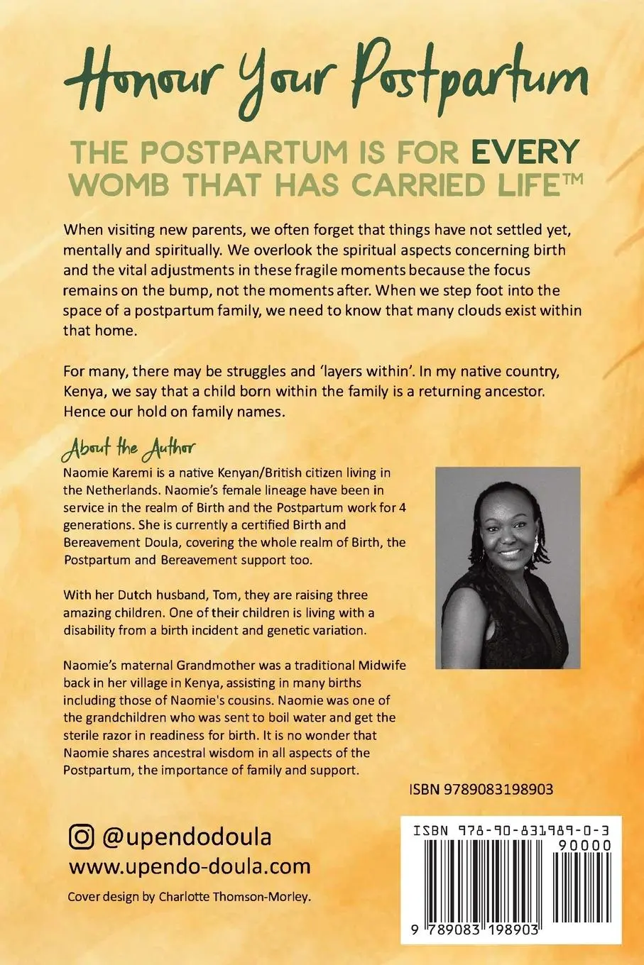 Rückseite: 9789083198903 | Honour Your Postpartum | Naomie Karemi K Kaingu | Taschenbuch | 2022