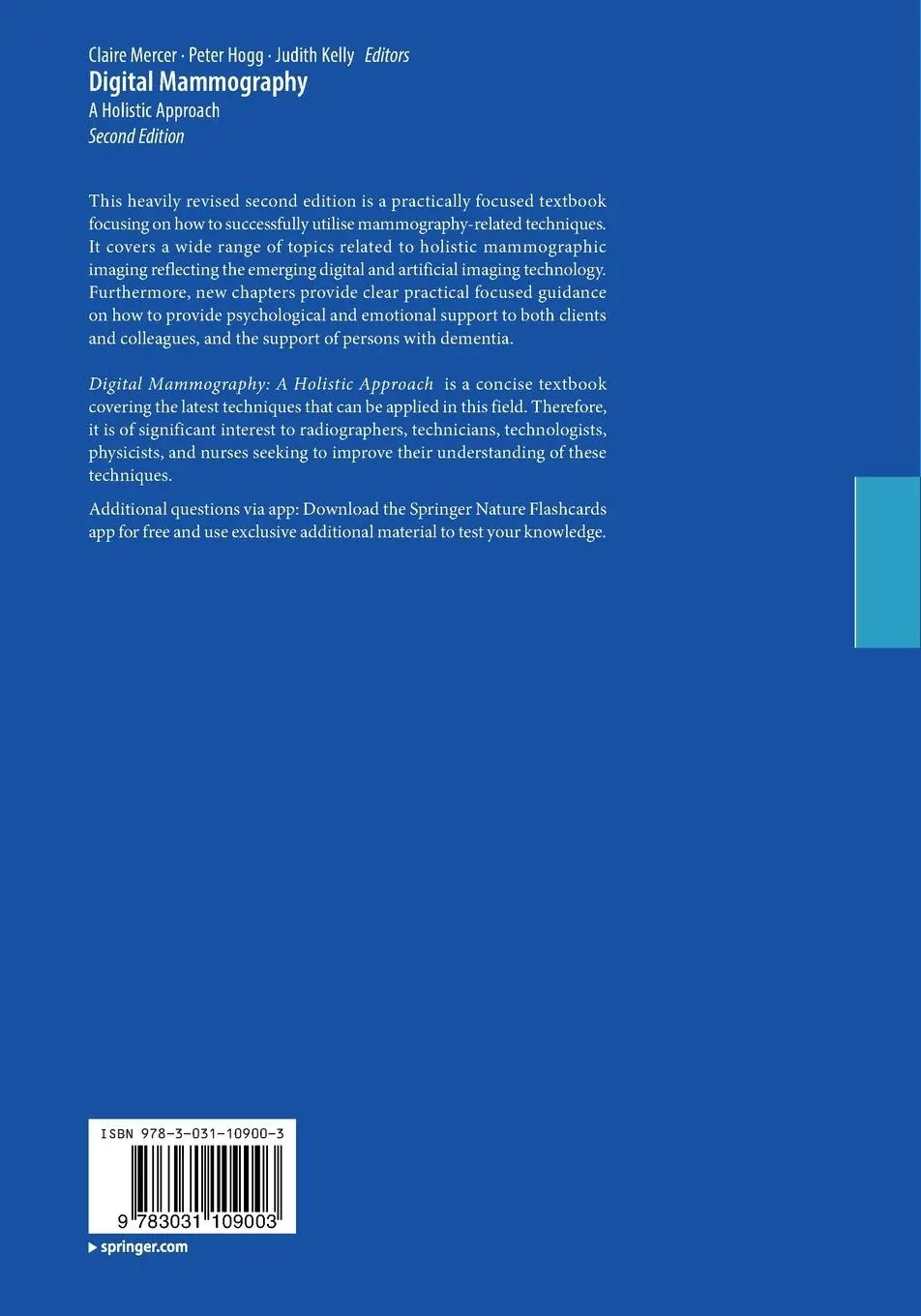 Rückseite: 9783031109003 | Digital Mammography | A Holistic Approach | Claire Mercer (u. a.)