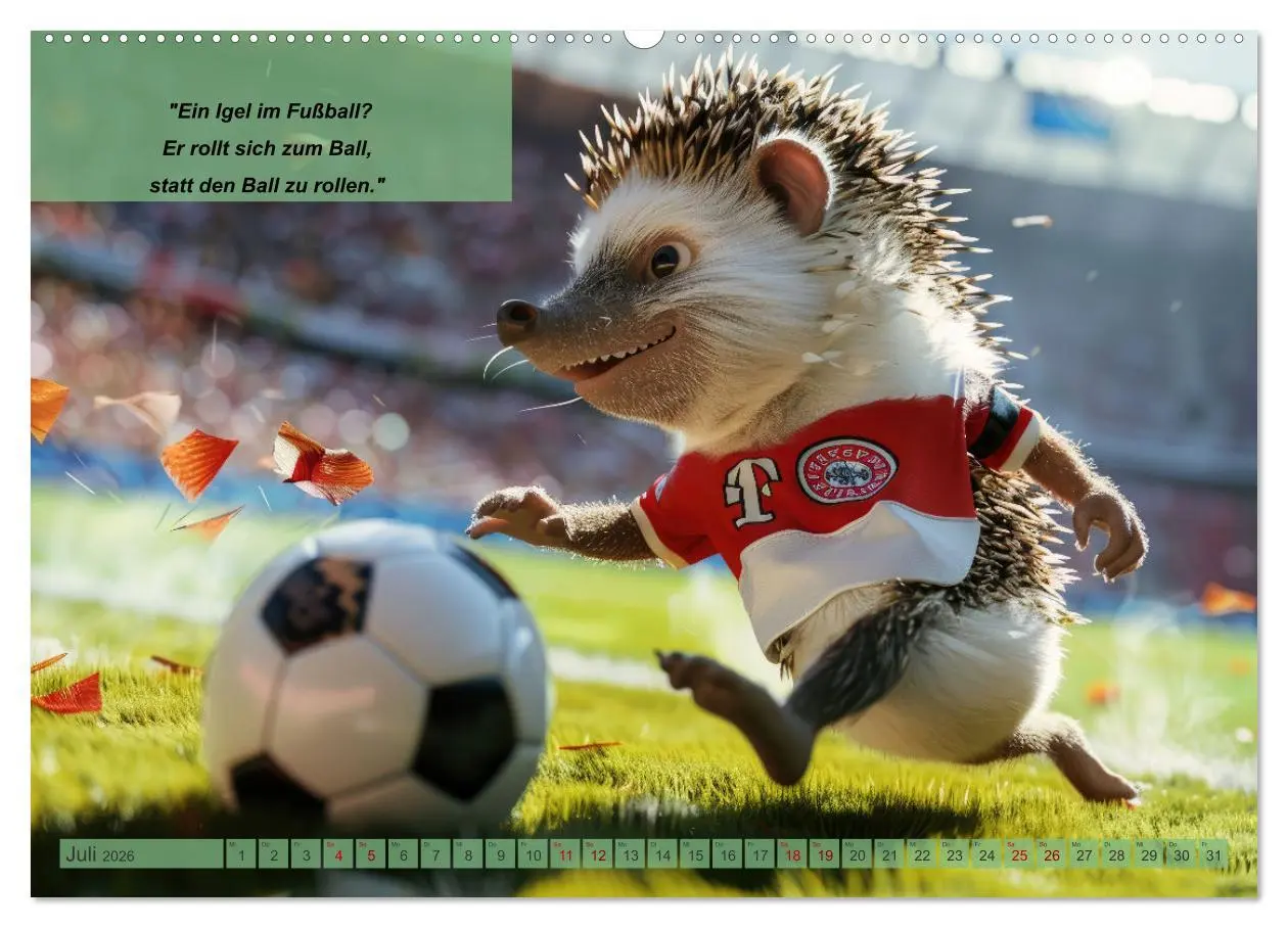 Bild: 9783457389003 | Der tierisch lustige Fußballkalender (hochwertiger Premium...