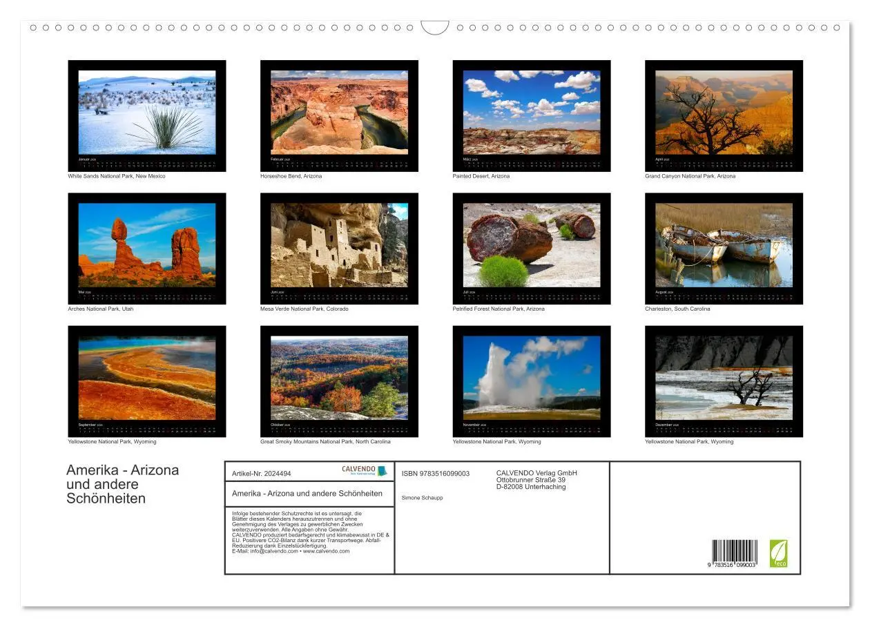 Bild: 9783516099003 | Amerika - Arizona und andere Schönheiten (Wandkalender 2026 DIN A2...