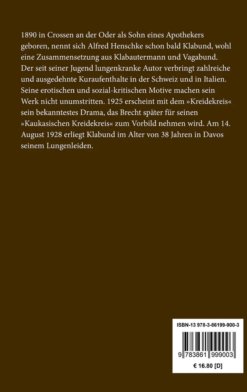 Rückseite: 9783861999003 | Deutsche Literaturgeschichte in einer Stunde | Klabund | Buch | 76 S.