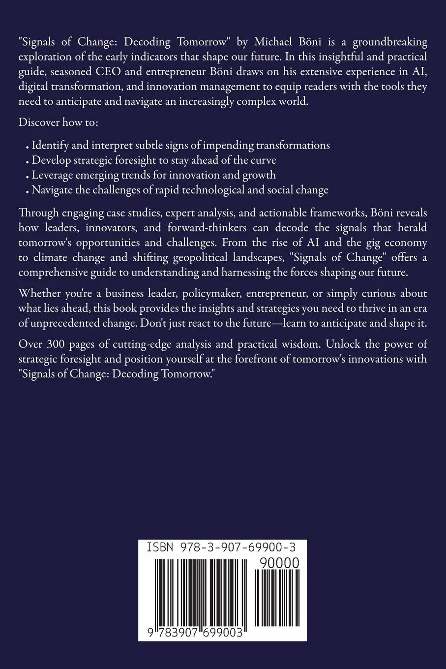 Rückseite: 9783907699003 | Signals of Change | Michael Böni | Taschenbuch | Englisch | 2025