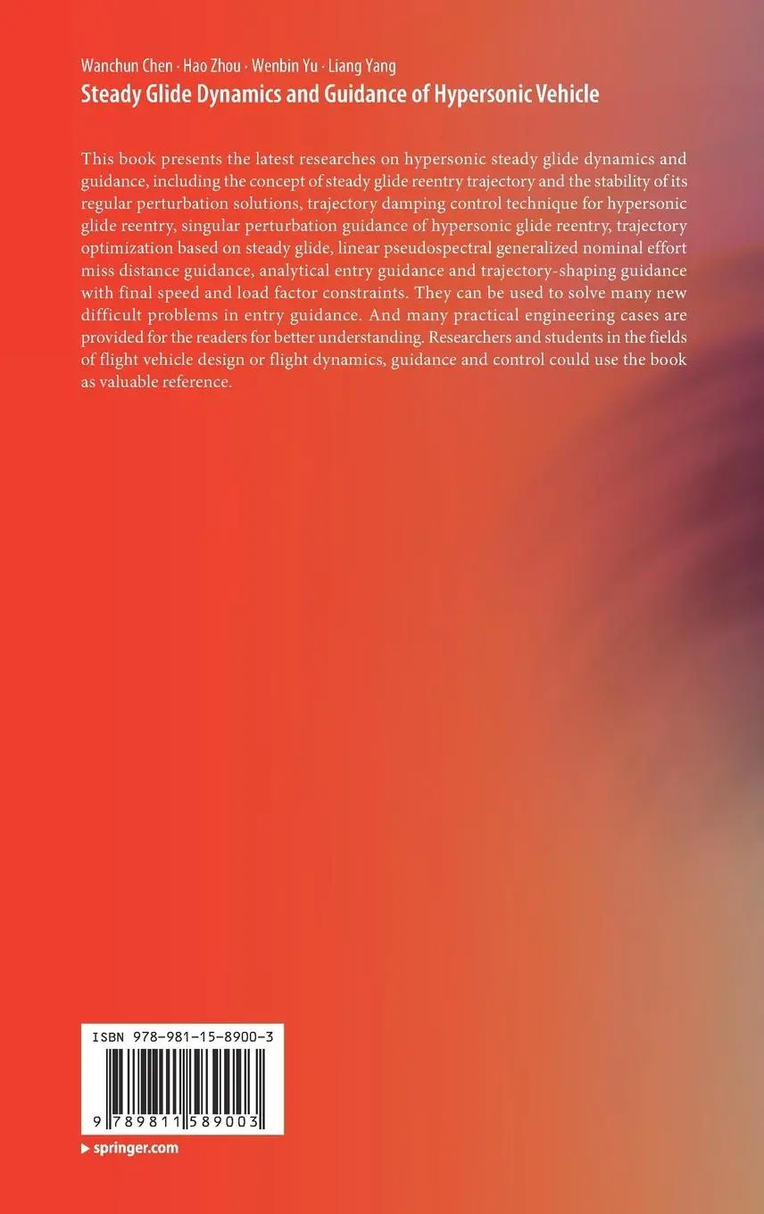 Rückseite: 9789811589003 | Steady Glide Dynamics and Guidance of Hypersonic Vehicle | Buch | 2020