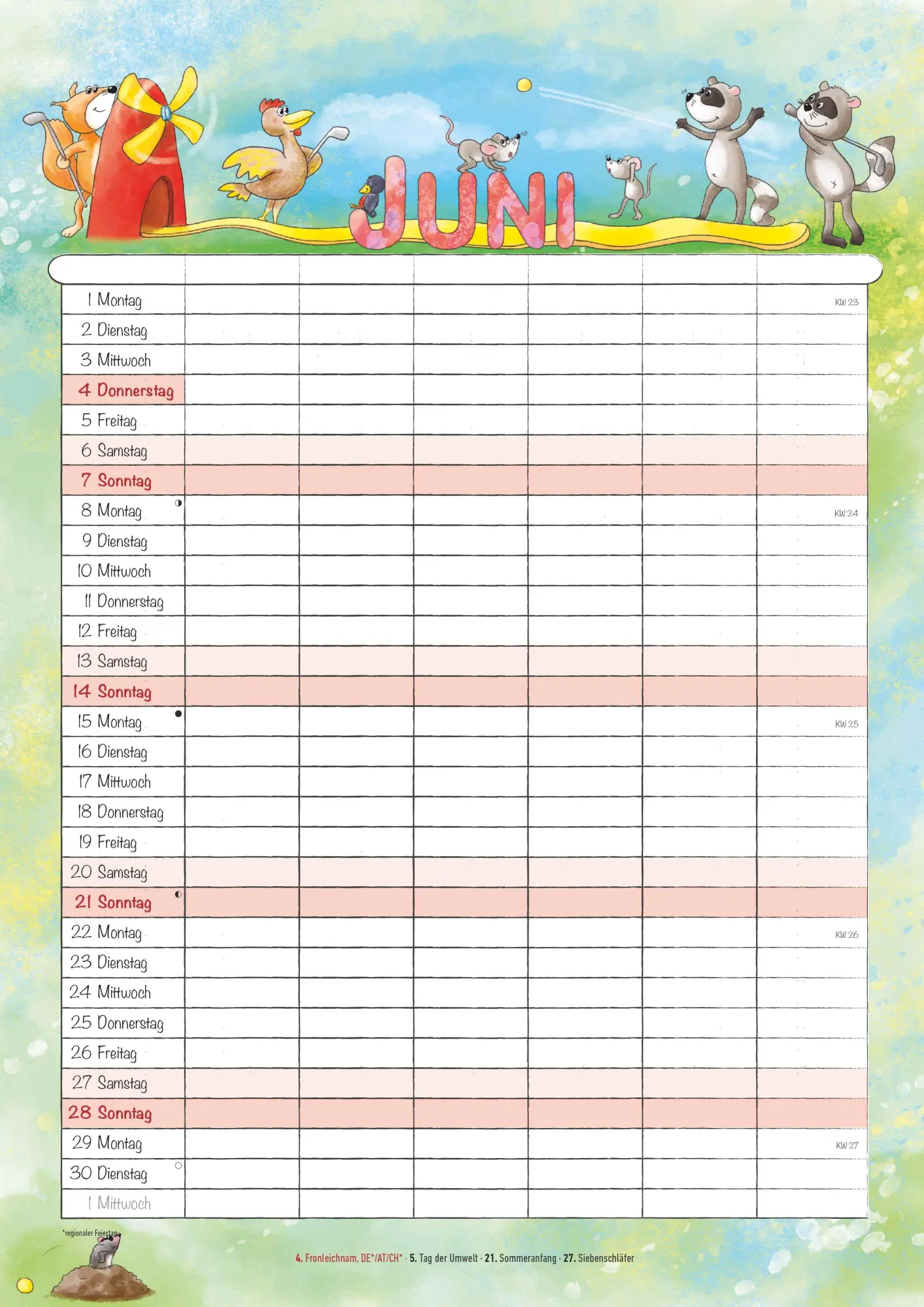 Bild: 4069095009103 | Familienplaner Cartoon 2026 - Familienkalender A3 (29,7x42 cm) -...