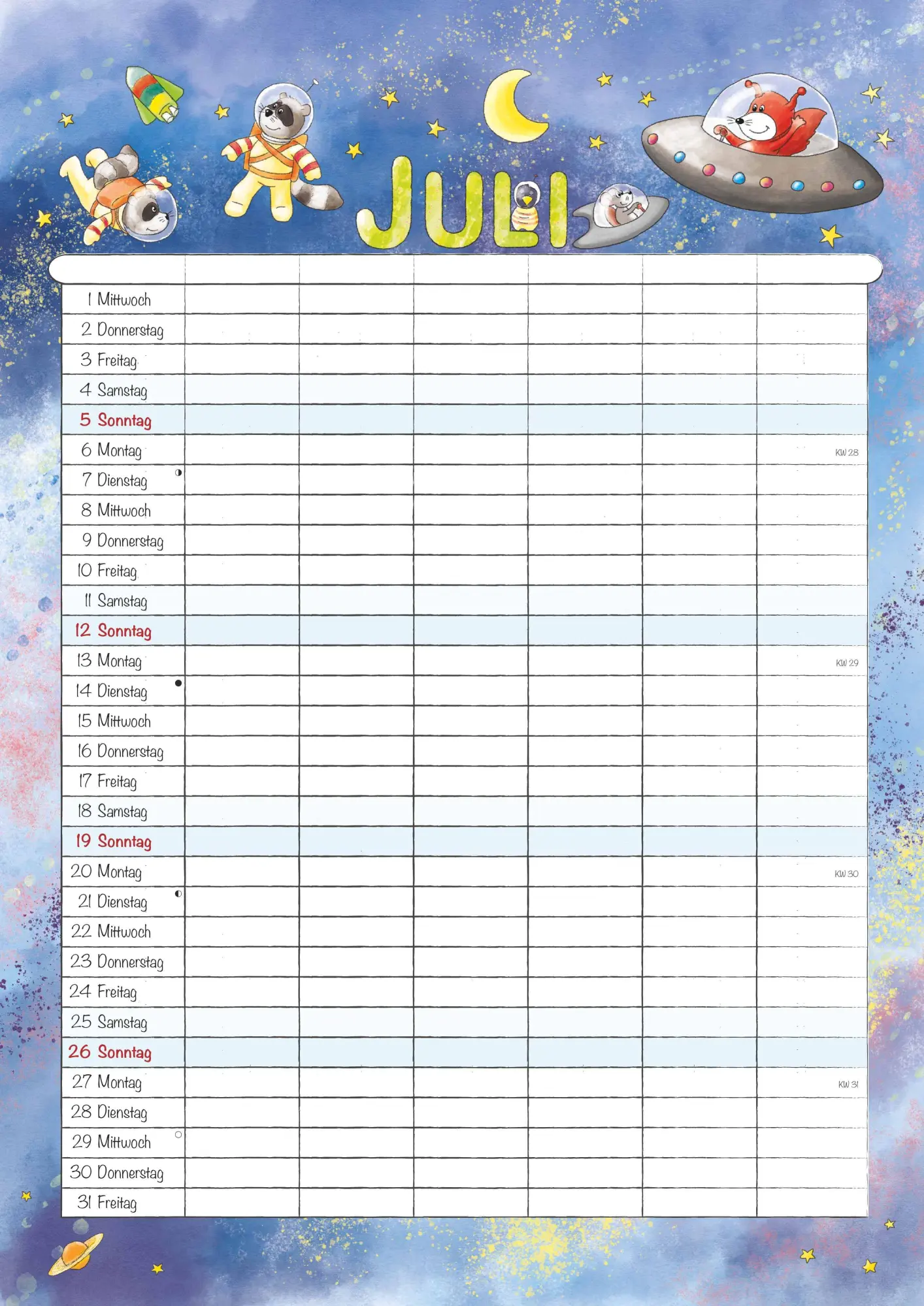Bild: 4069095009103 | Familienplaner Cartoon 2026 - Familienkalender A3 (29,7x42 cm) -...