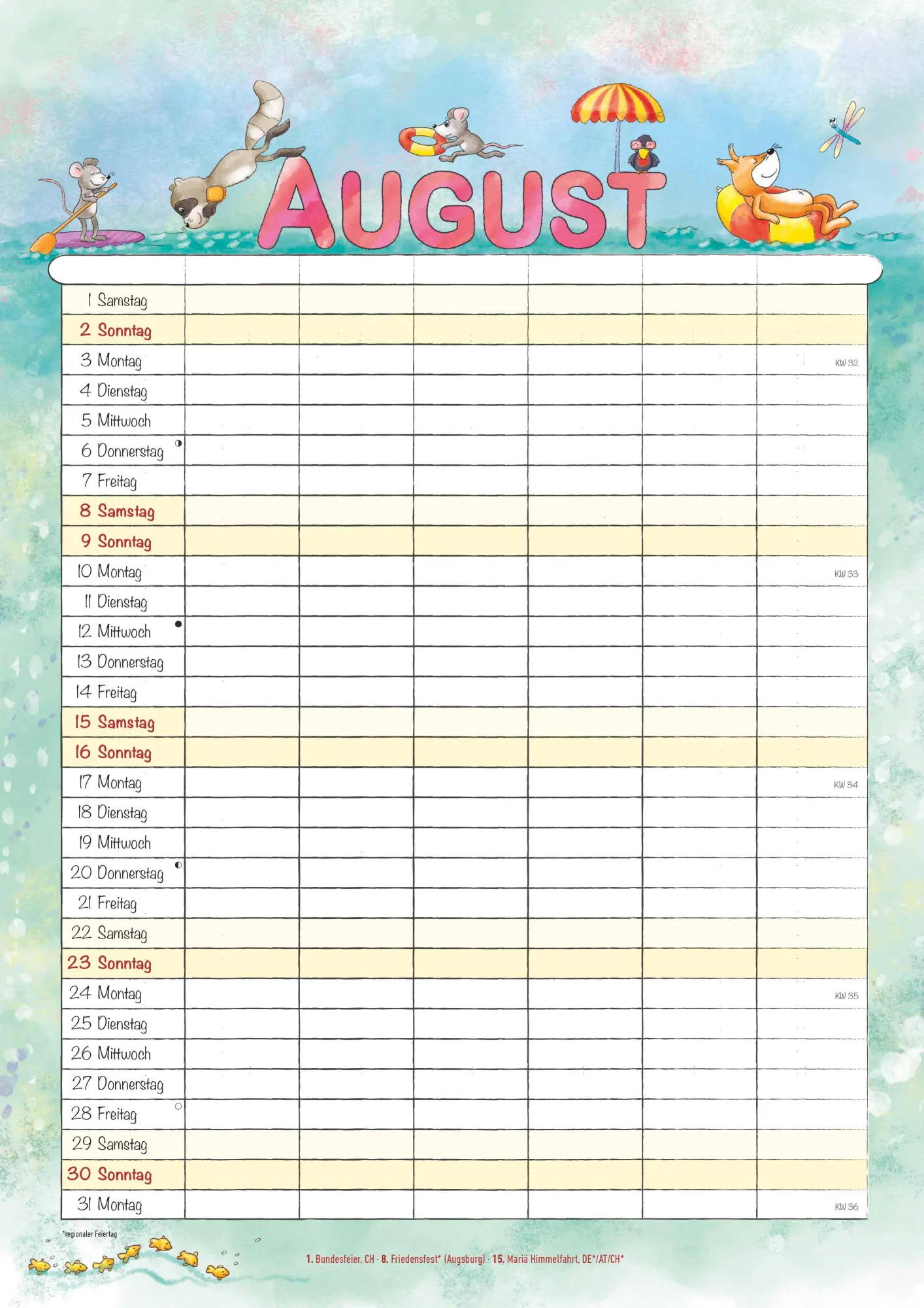 Bild: 4069095009103 | Familienplaner Cartoon 2026 - Familienkalender A3 (29,7x42 cm) -...
