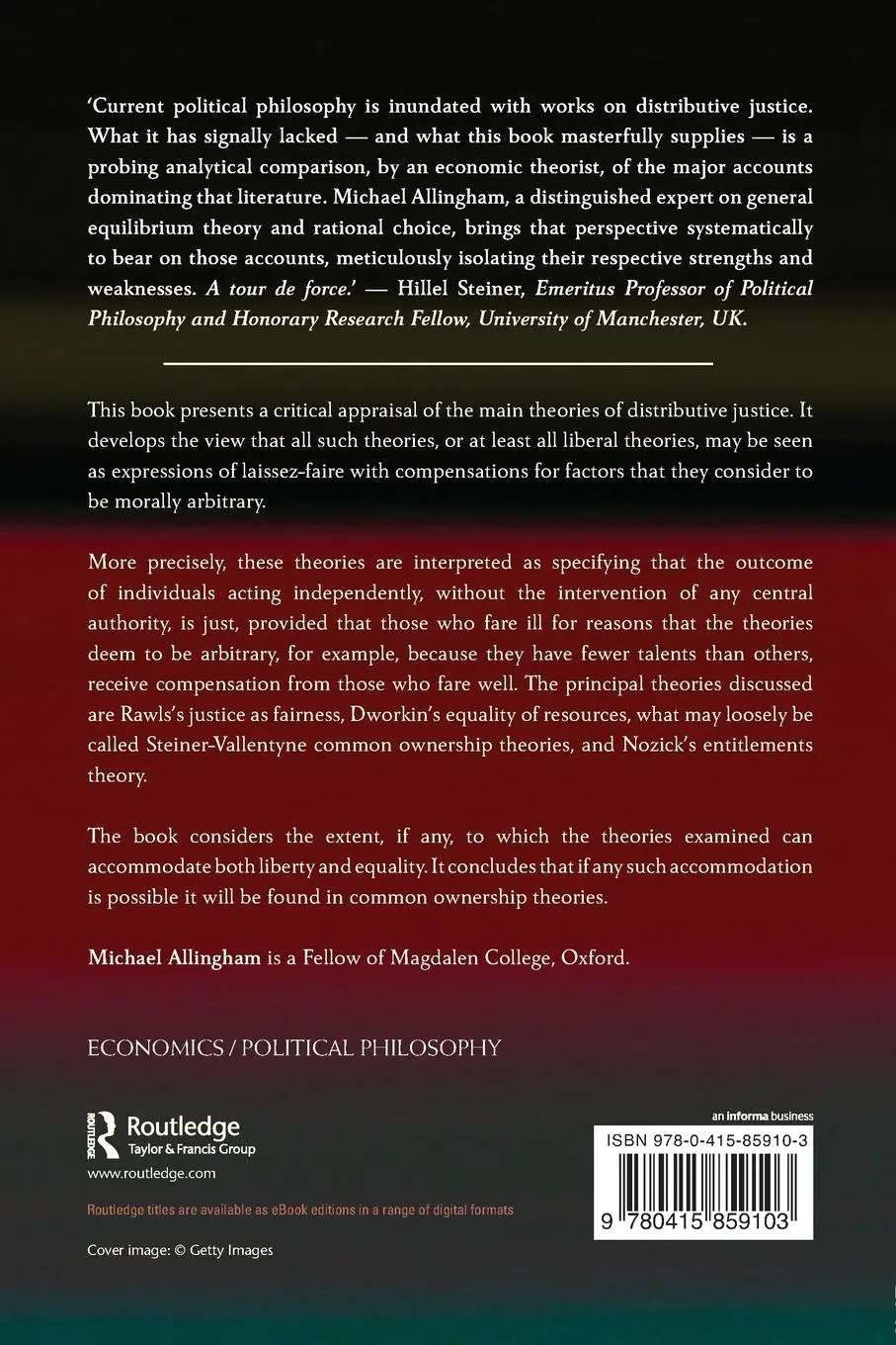 Rückseite: 9780415859103 | Distributive Justice | Michael Allingham | Taschenbuch | Englisch