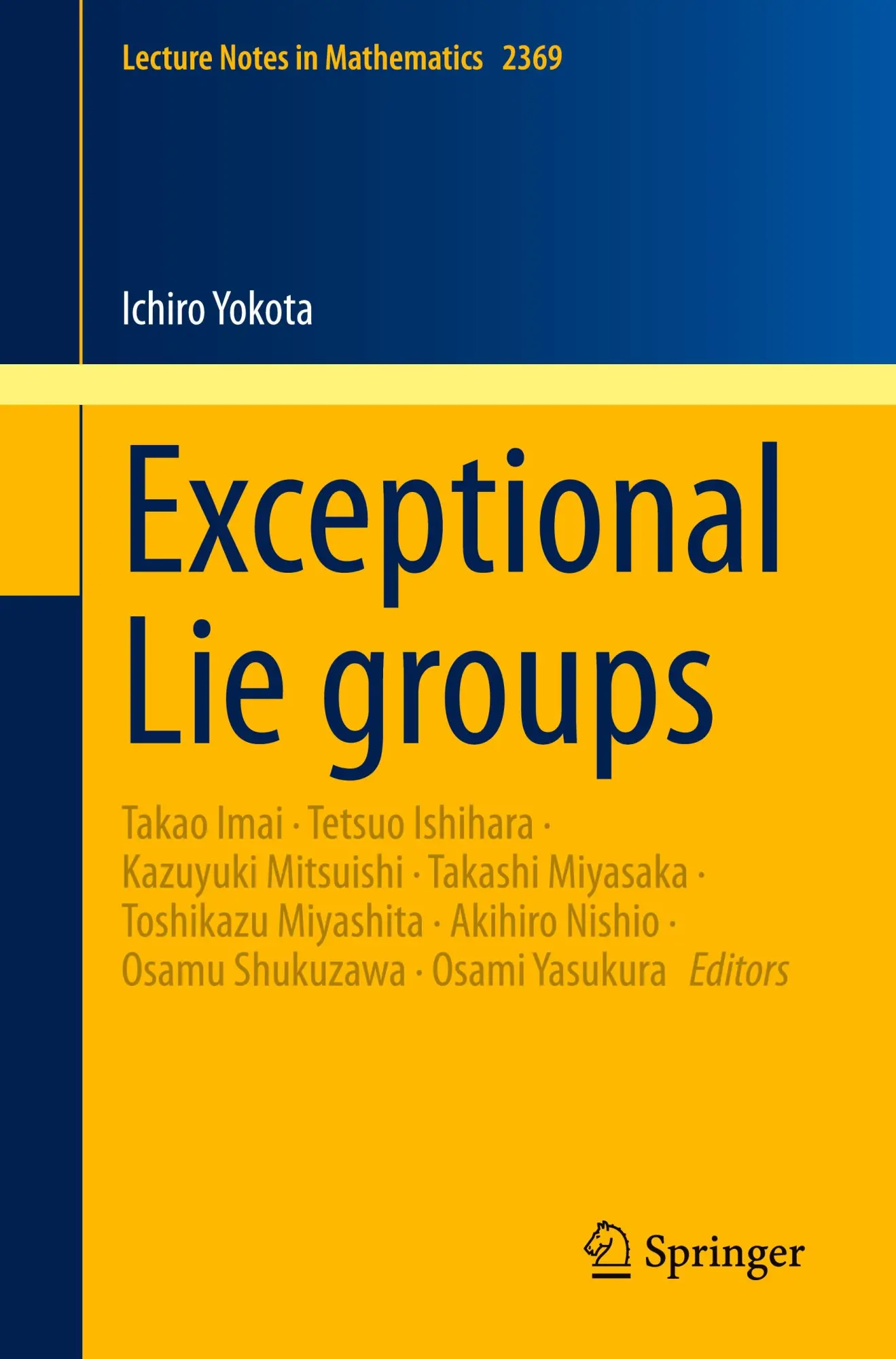 Cover: 9783031889103 | Exceptional Lie groups | Ichiro Yokota | Taschenbuch | xix | Englisch