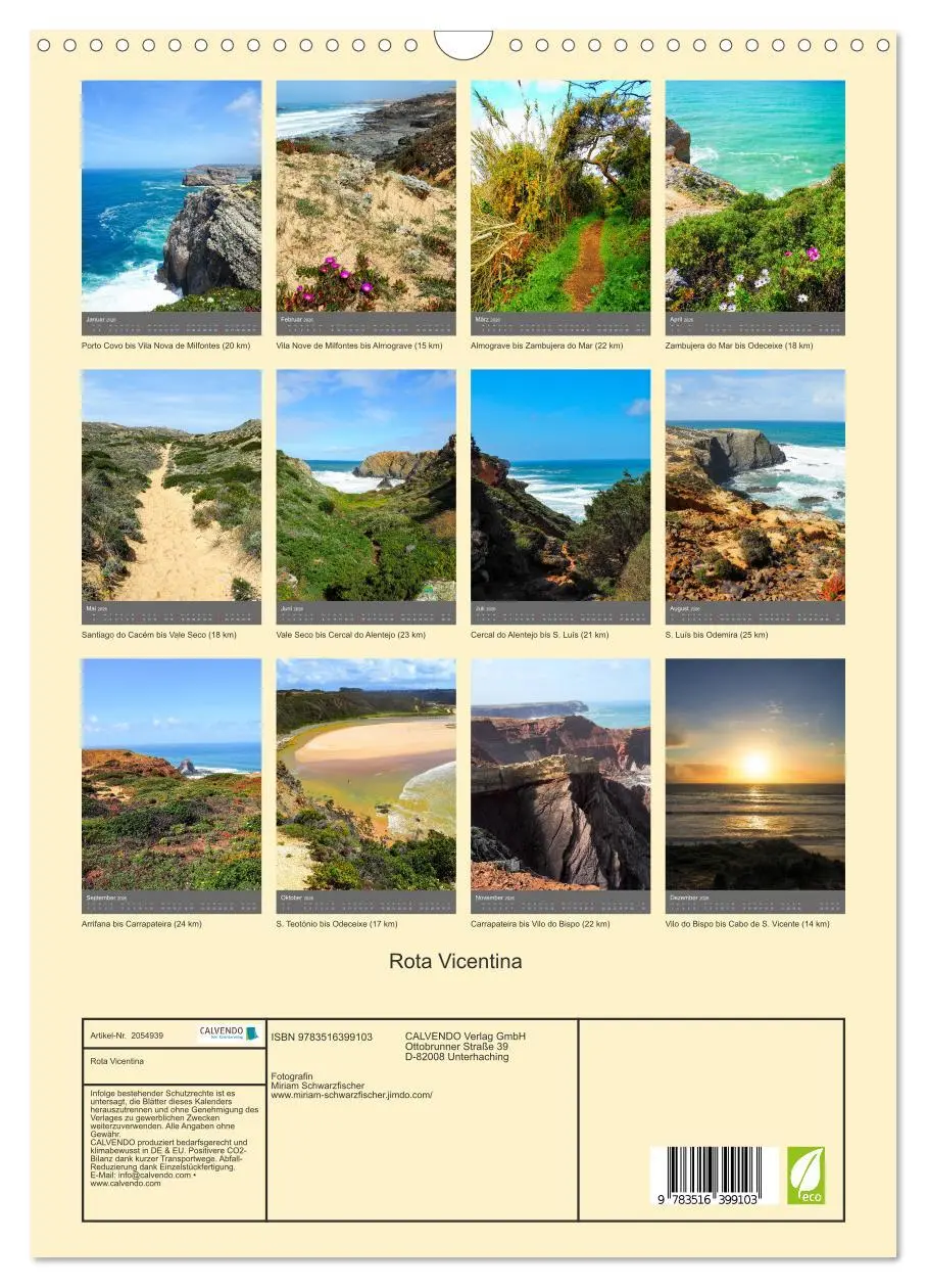Bild: 9783516399103 | Rota Vicentina (Wandkalender 2026 DIN A3 hoch), CALVENDO...
