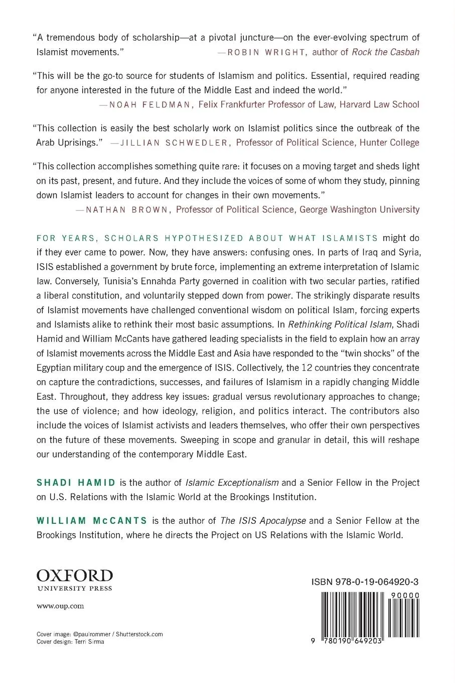 Rückseite: 9780190649203 | Rethinking Political Islam | Shadi Hamid (u. a.) | Taschenbuch | 2017