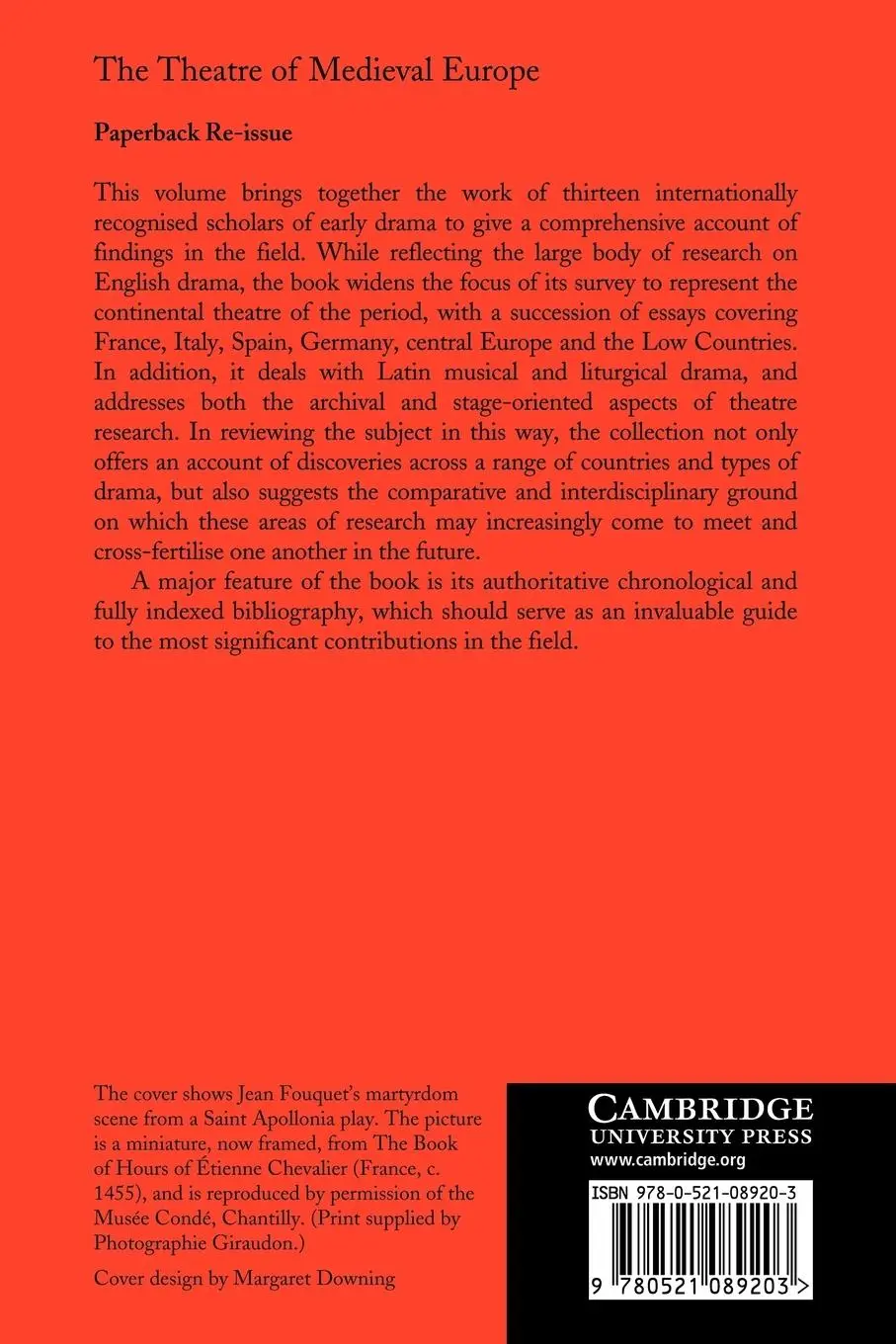 Rückseite: 9780521089203 | The Theatre of Medieval Europe | New Research in Early Drama | Buch